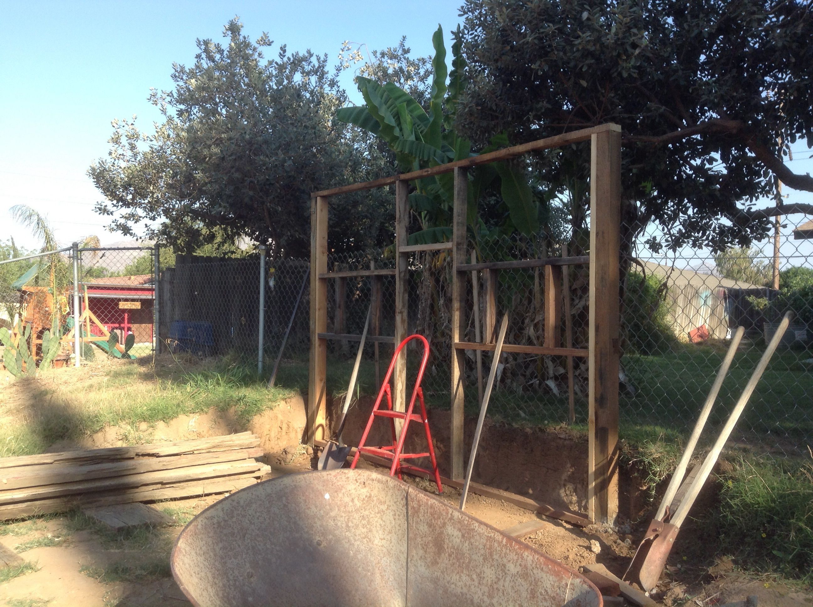 The beginning first wall up