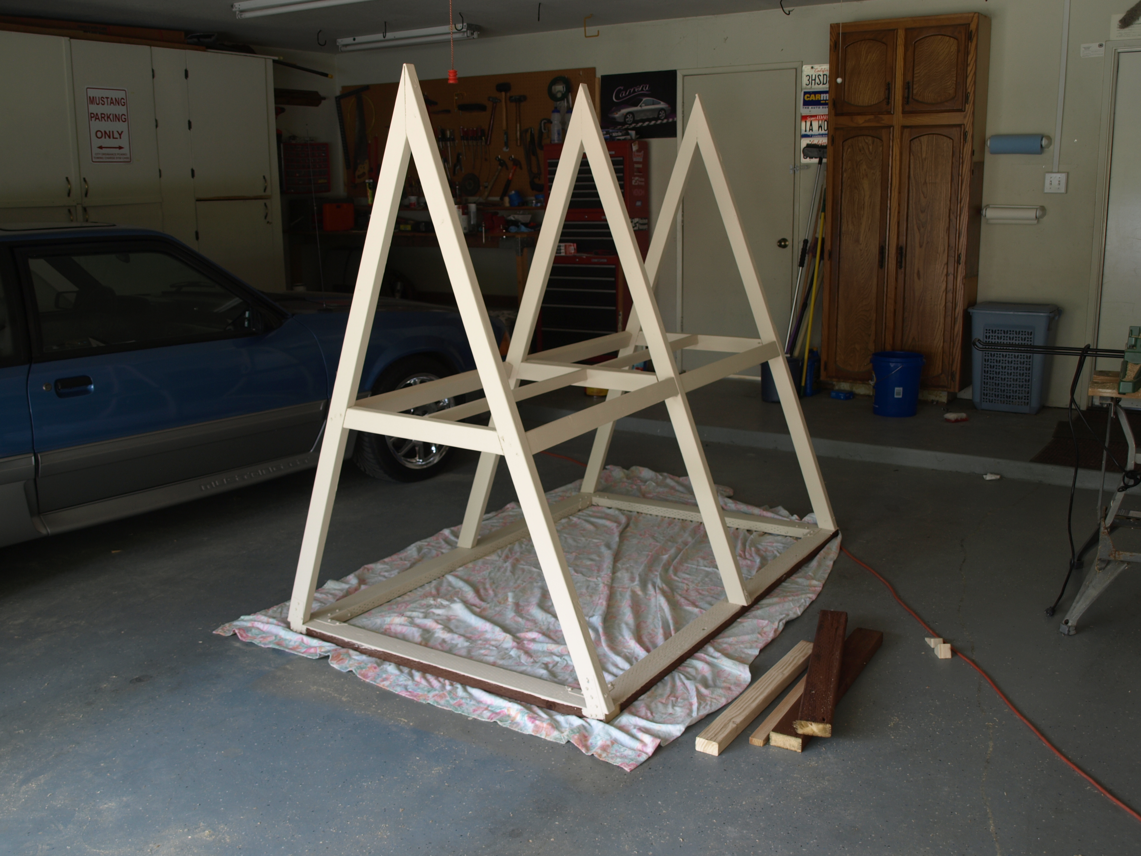 The beginnings of our "A" frame