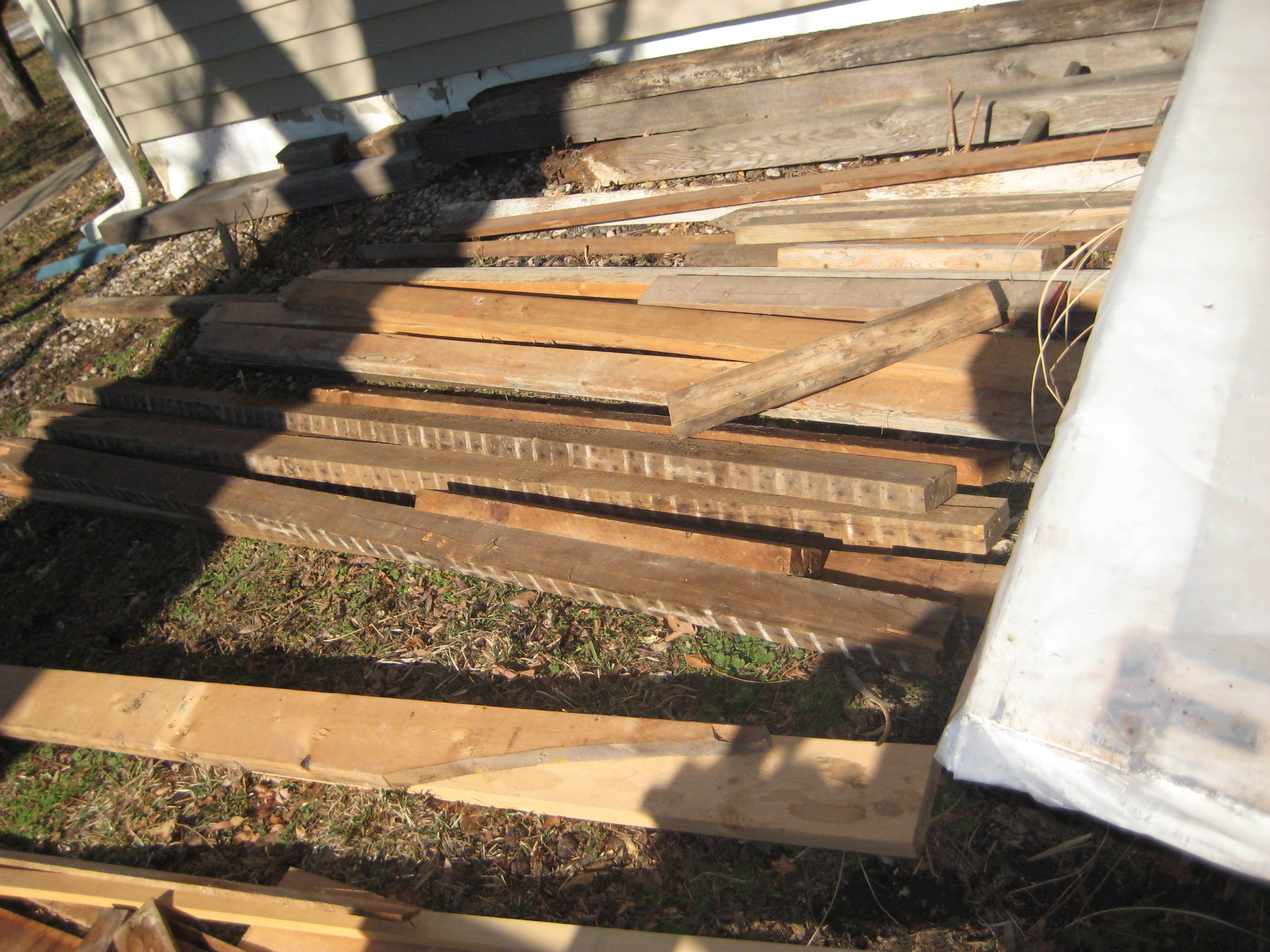 The big pile of rubble that will be our coop.