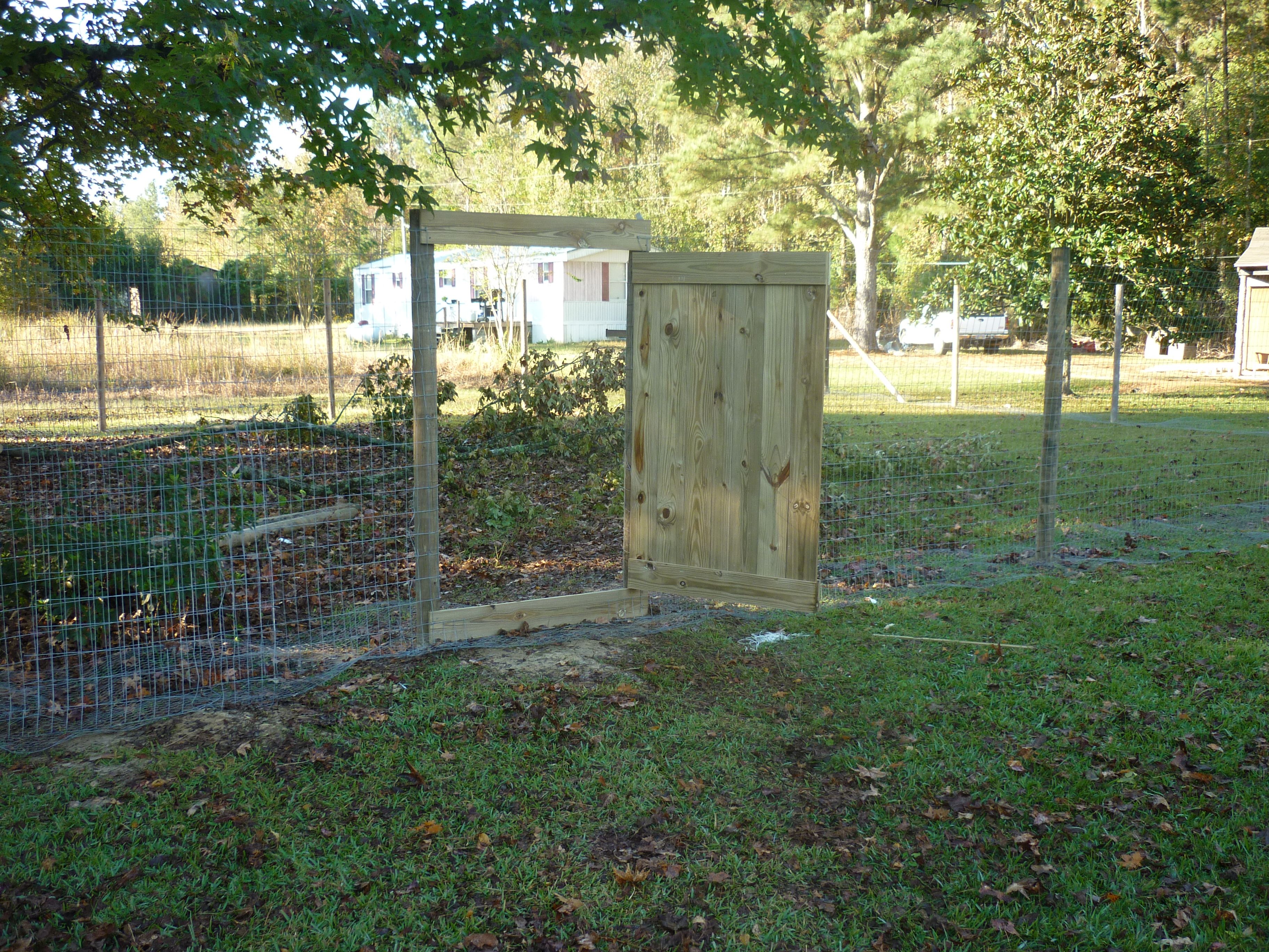 The chicken run gate
