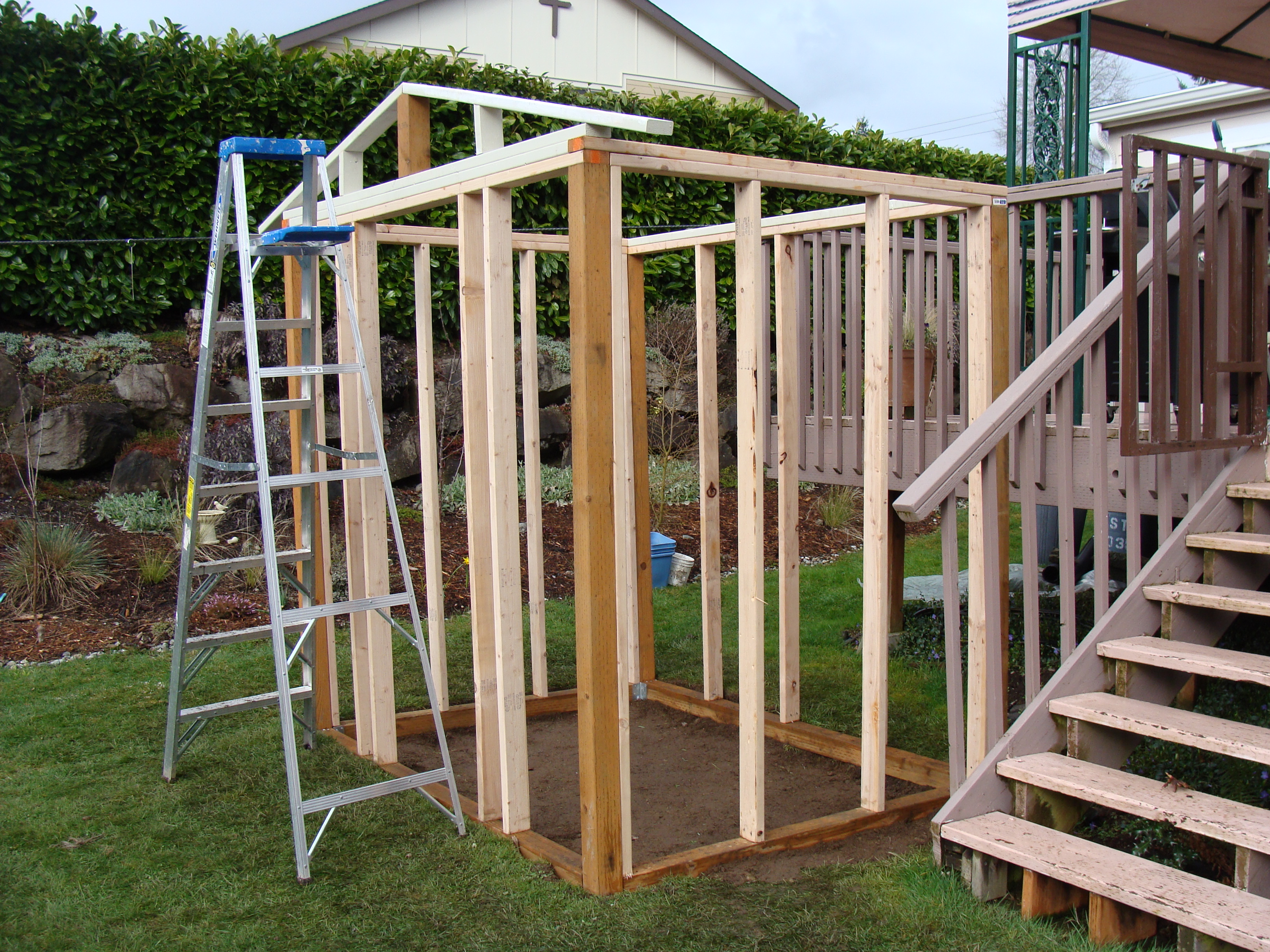 The coop in progress.