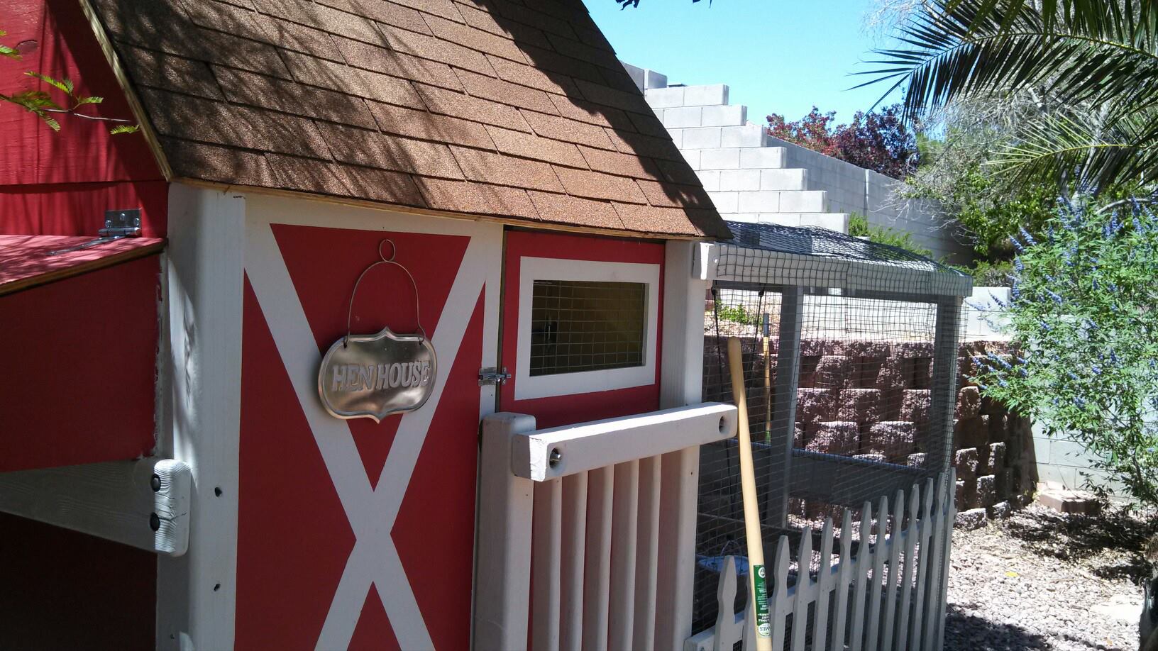 The coop is 5 feet x 5 feet.