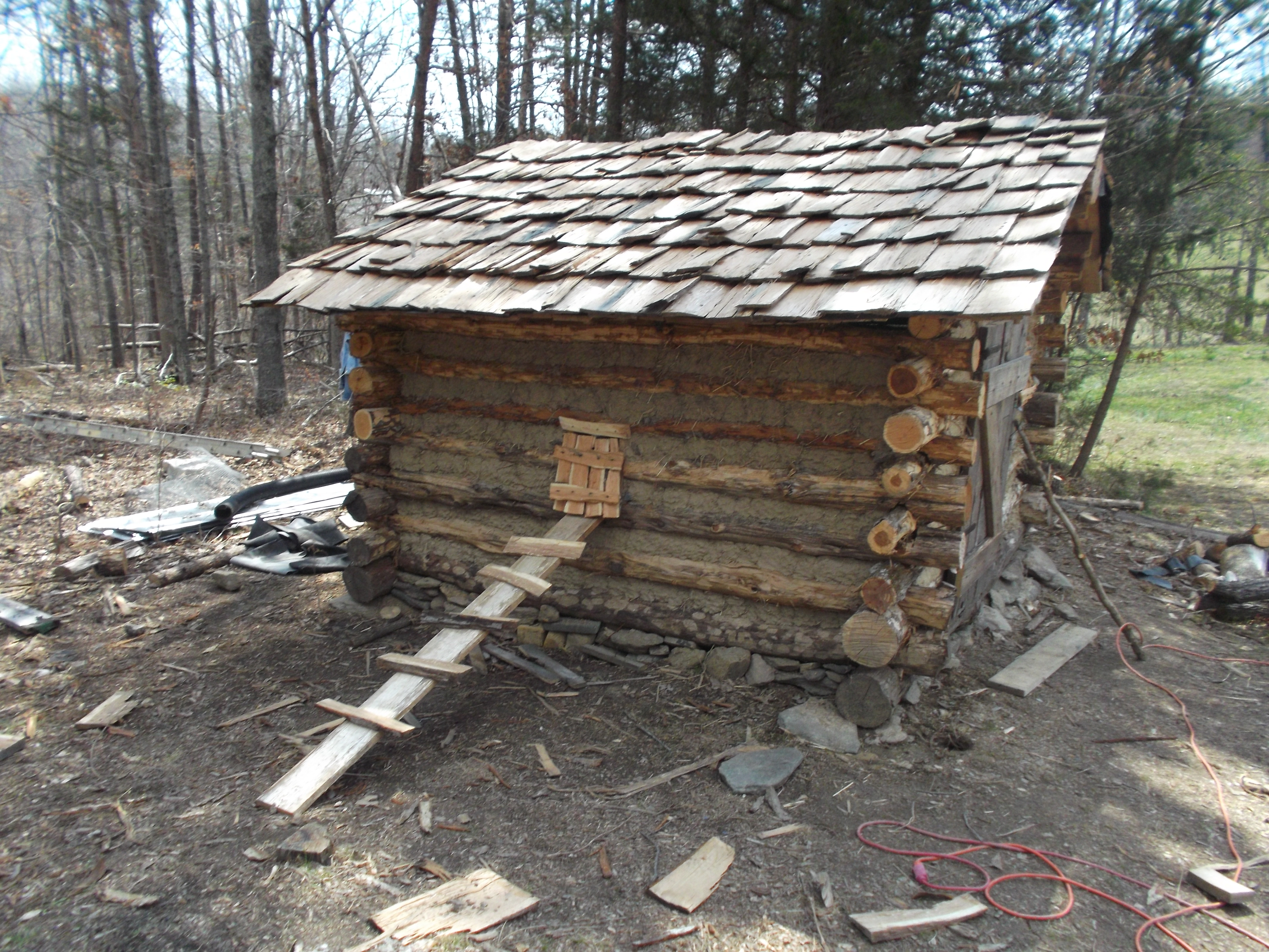 The coop prior to the addition of the run