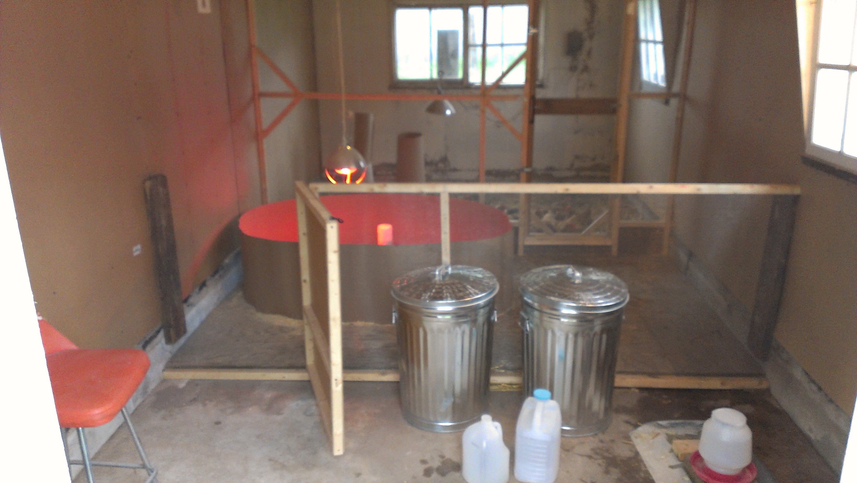 The coop split for 2 ages