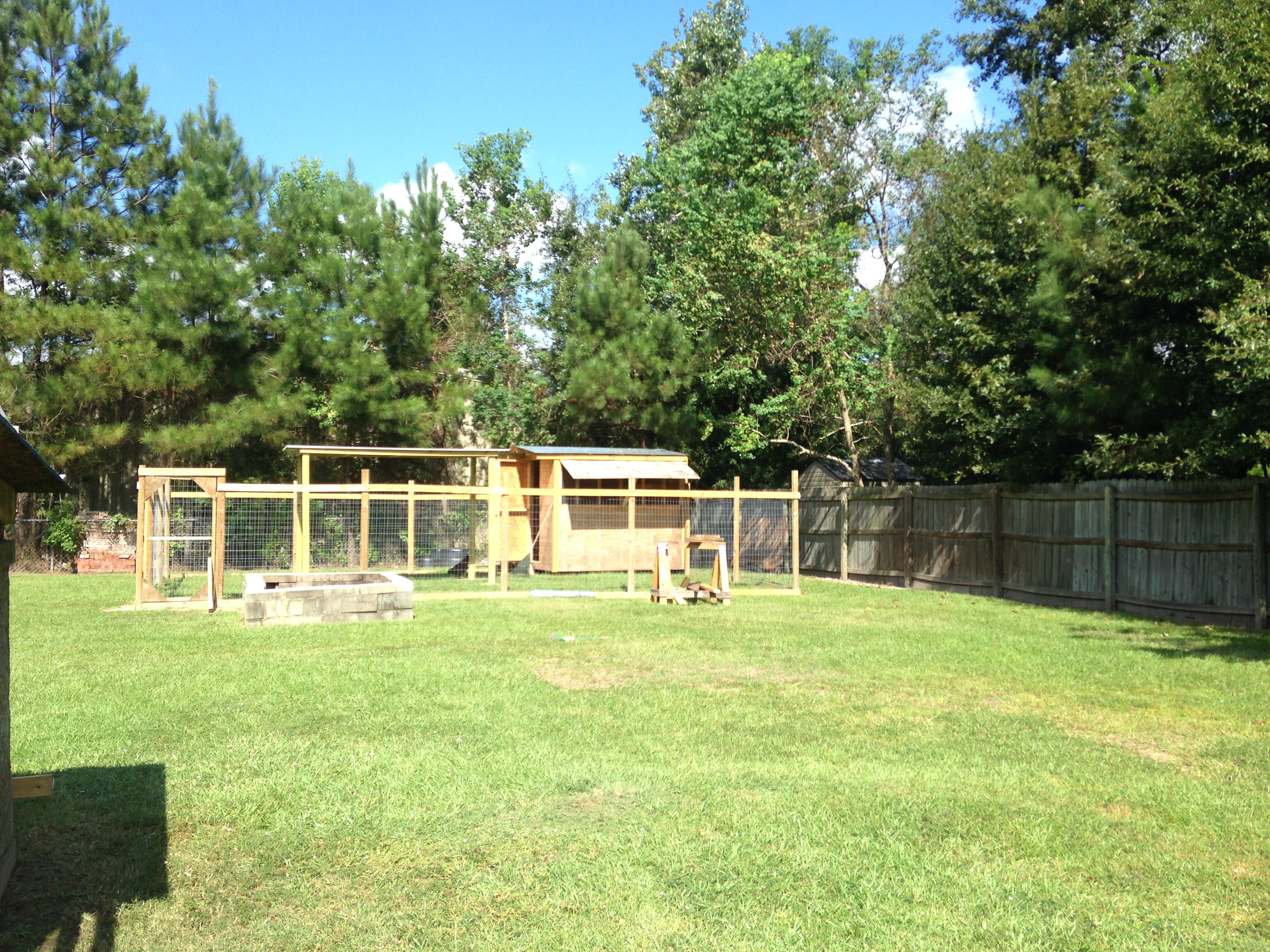 the coop , still have to put the top yet