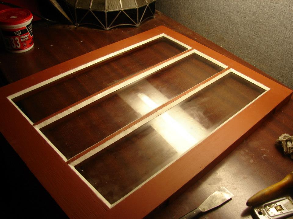 The door window glazed.