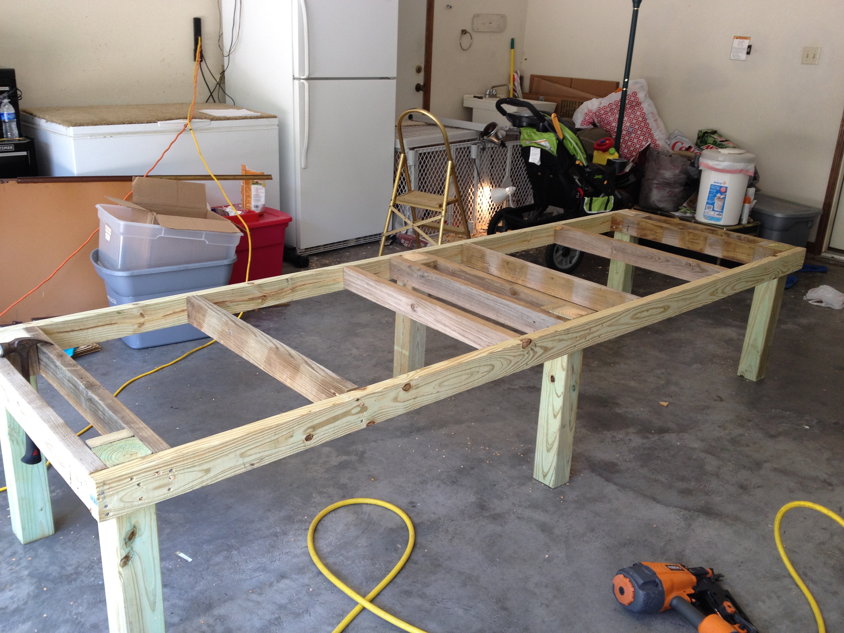 The finished bottom frame