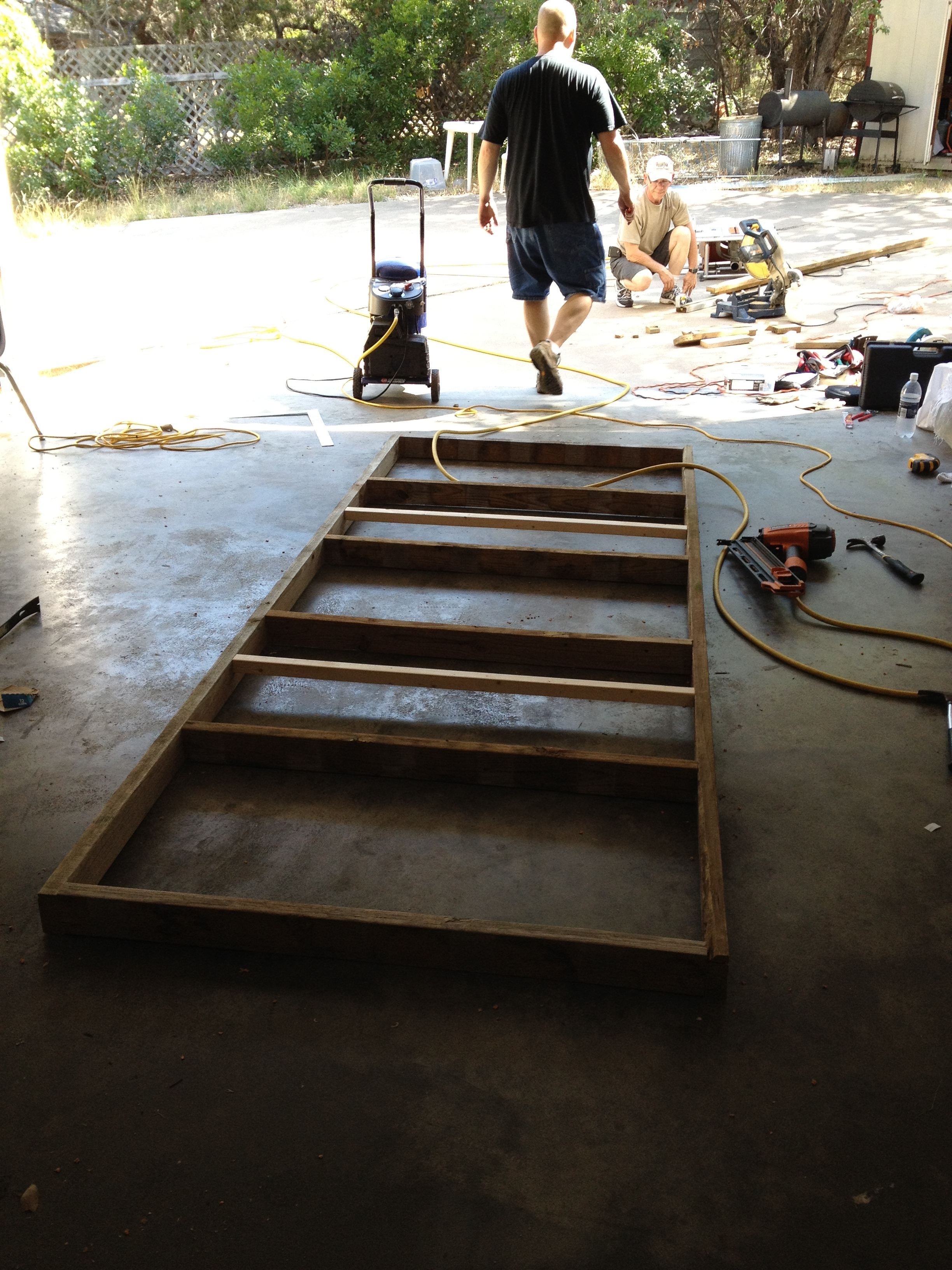 The first wall finished