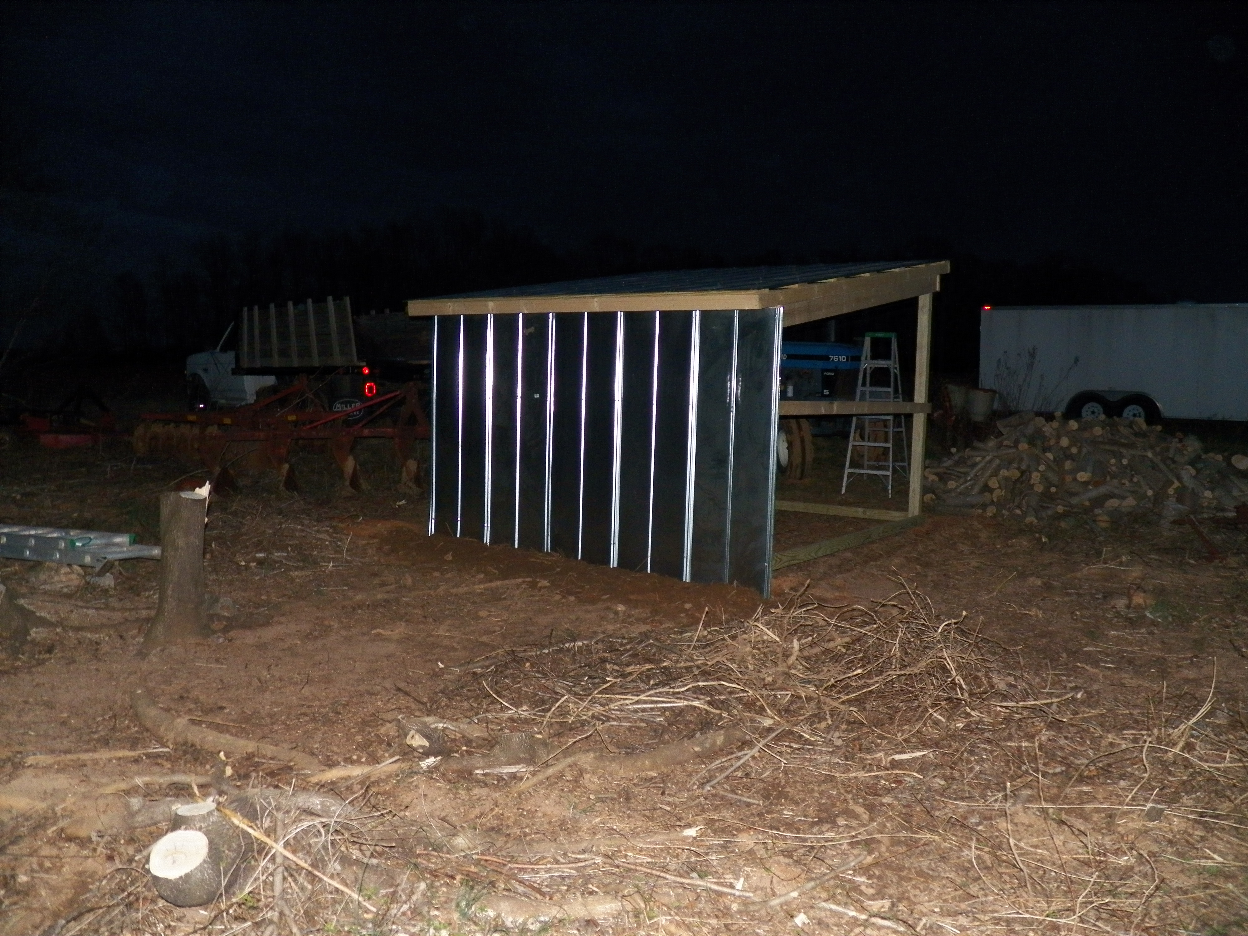 The first wall put up.