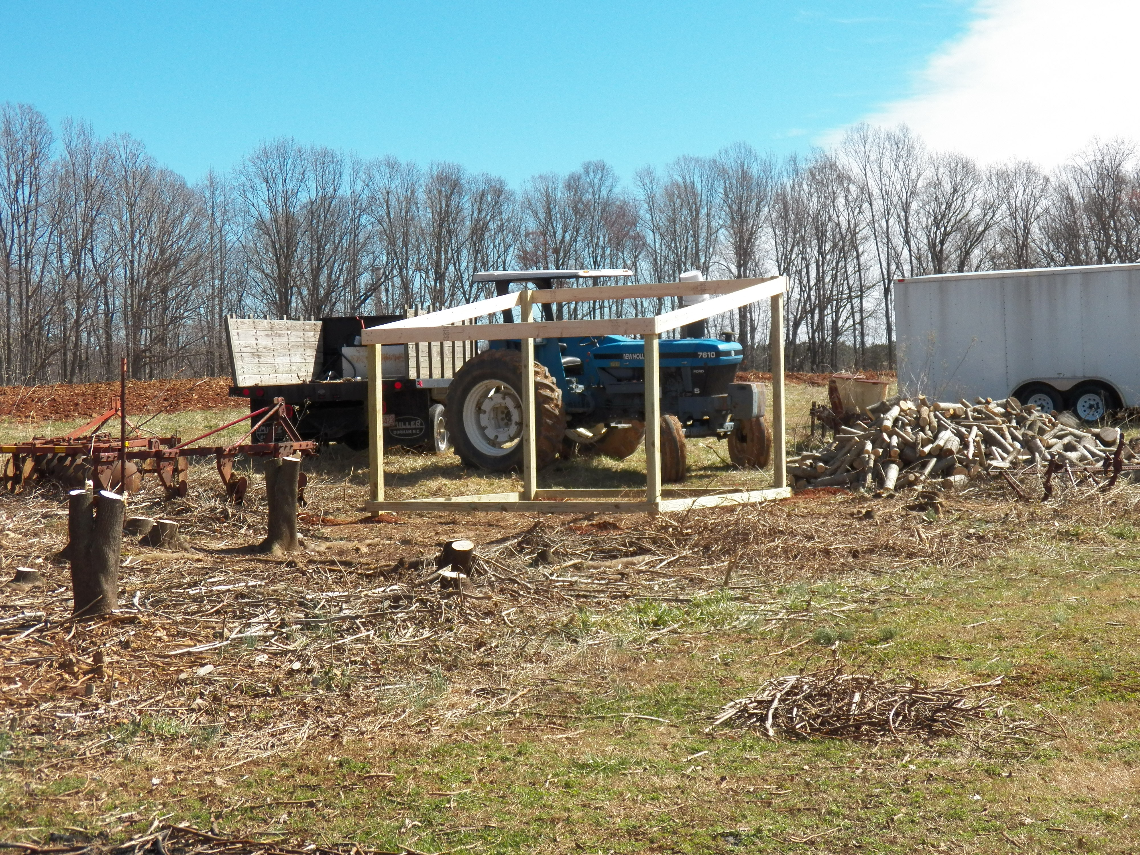 The frame gets set up.