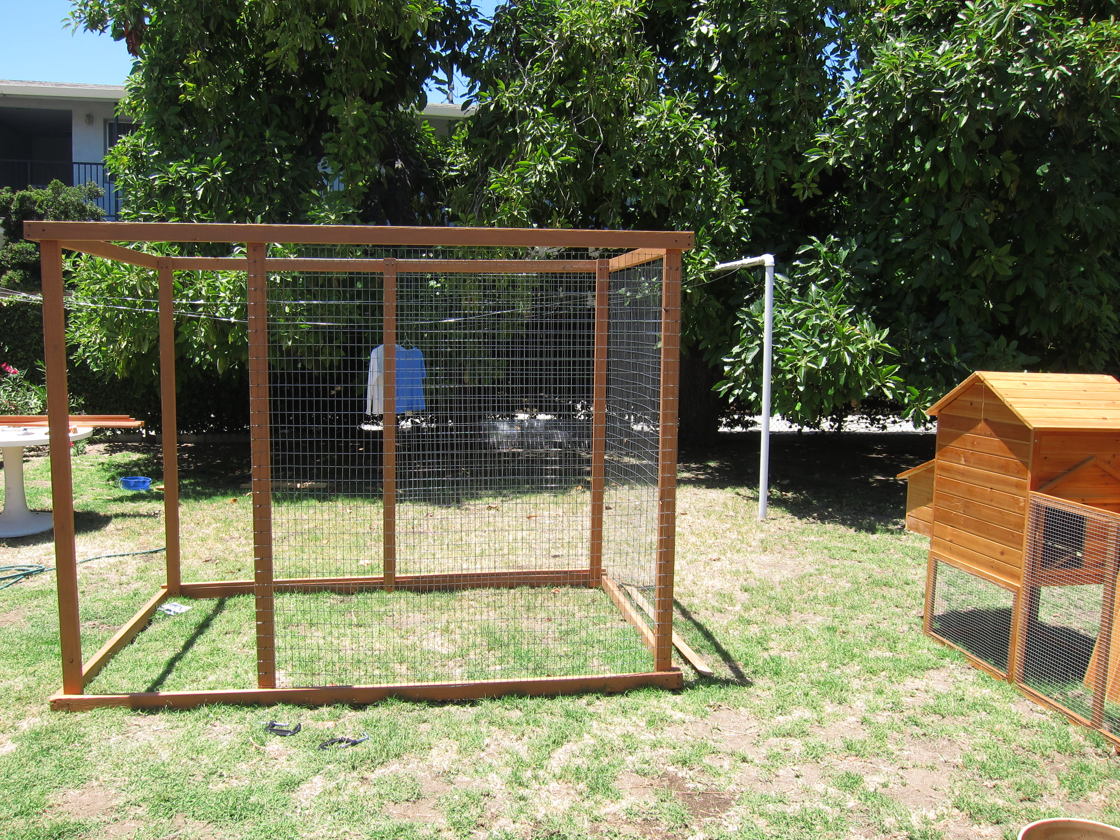 The frame of the coop is built!