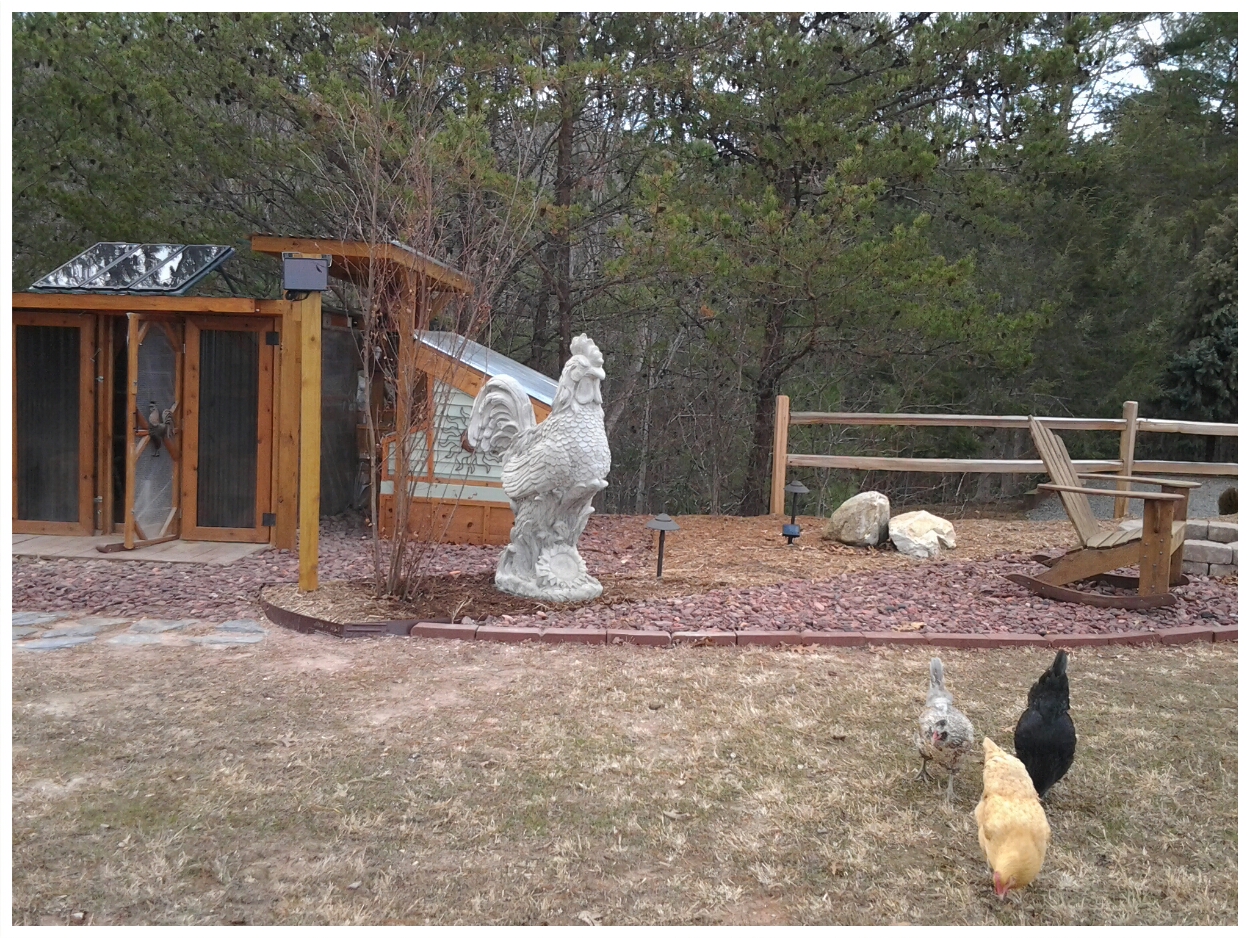 The girls needed a rooster! I will paint him in the spring.