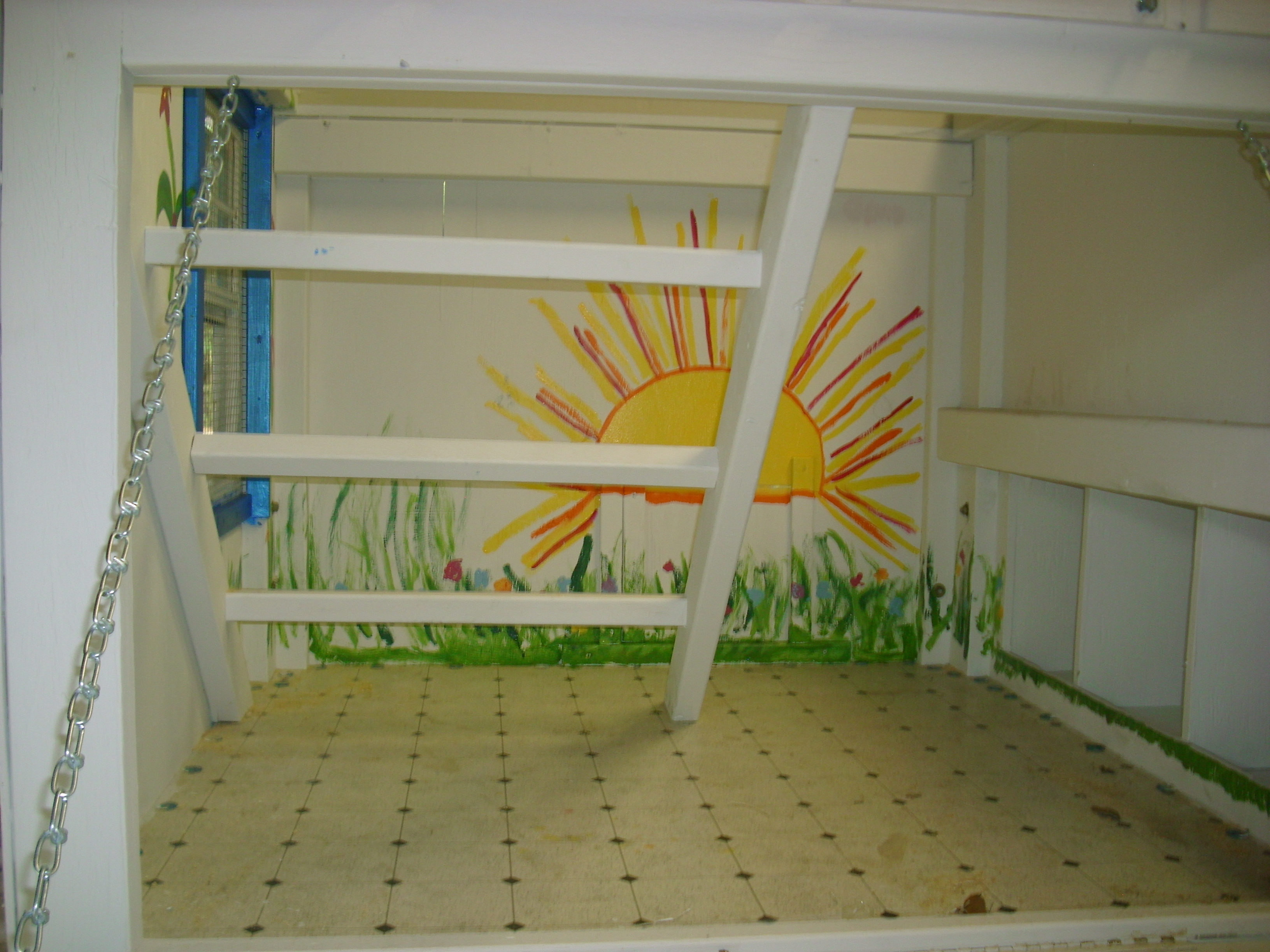 the girls needed some fancy painting on the inside