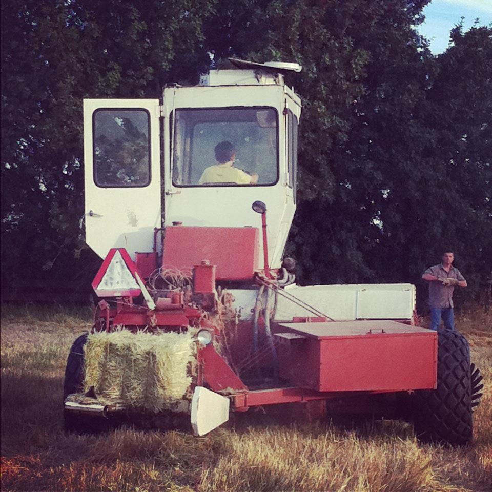 The kiddo learning to drive the hay baler.  He did a great job that day!