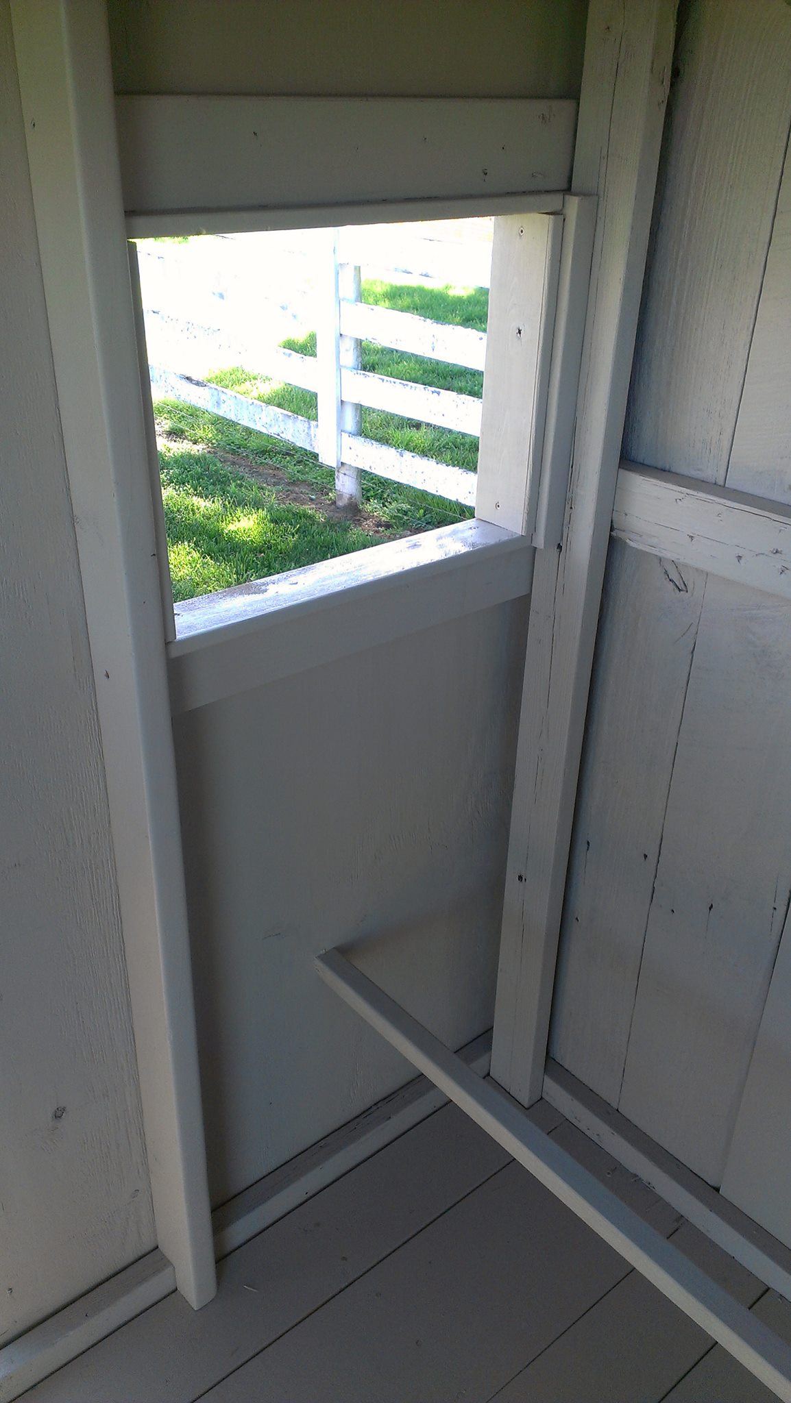 The last window is in. I hand-made all the windows and the door.