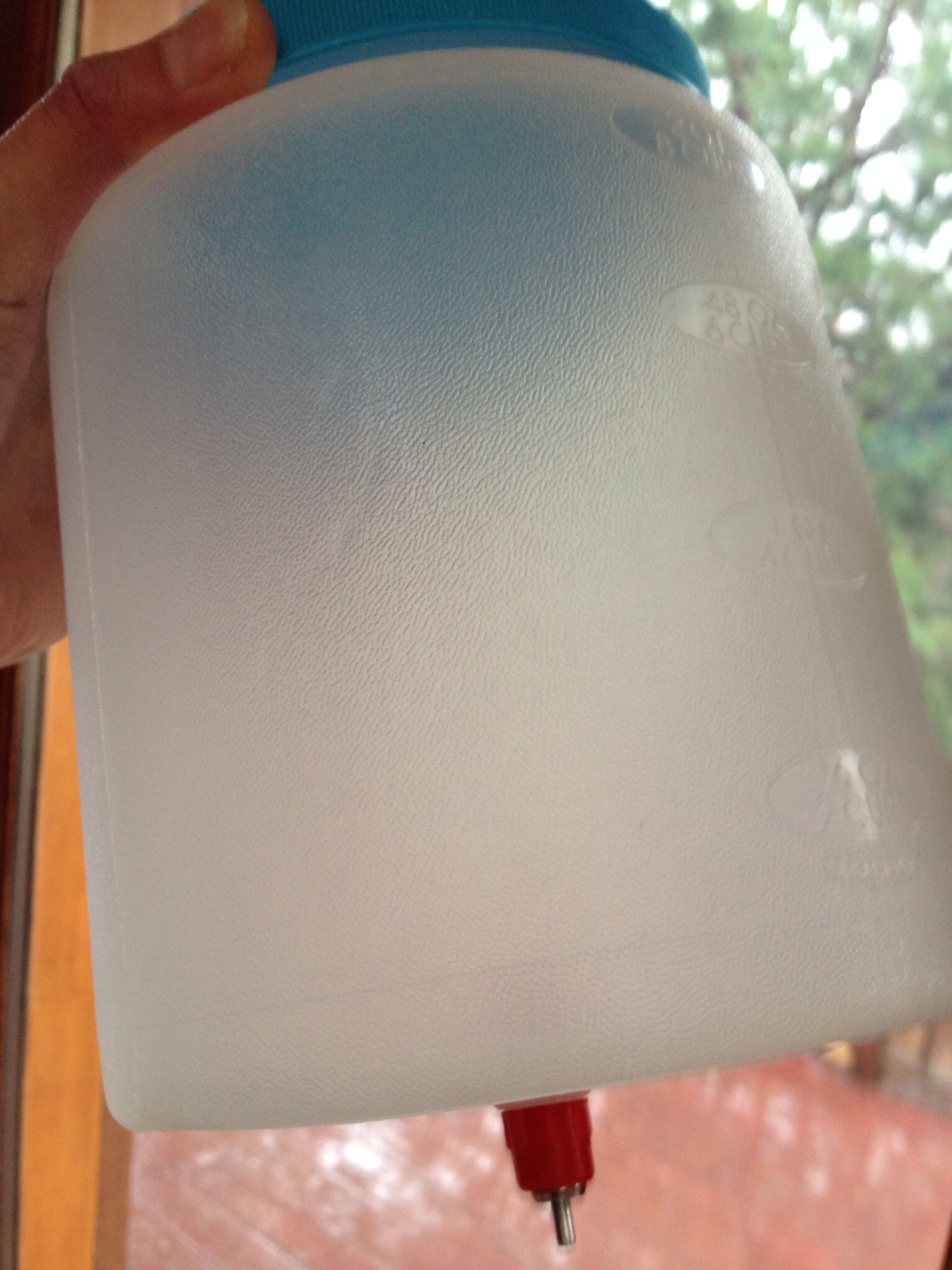 The many uses of the nipple waterer. This one's for the Brooder Cabinet.