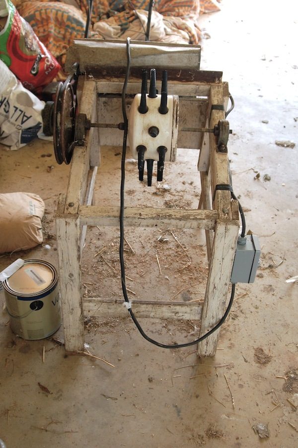 The mechanical plucker; I have since gotten faster at hand-plucking and I am just as fast as this machine.