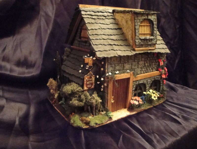 The model I made in 2012 that is the inspiration for the Tudor  style chick house for Silkies.