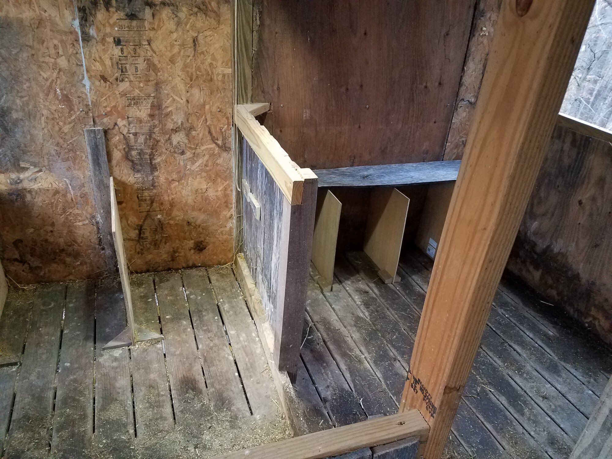 The new nestboxes are smaller than the old ones