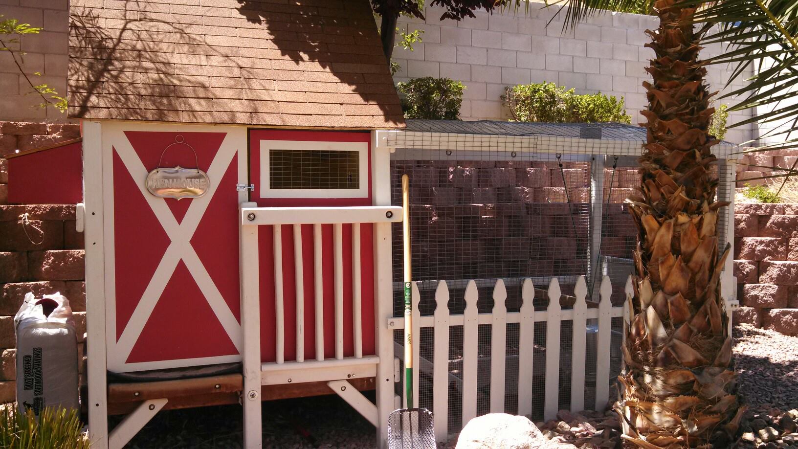 The overall length of the coop and run combined is 13 feet x 5 feet.