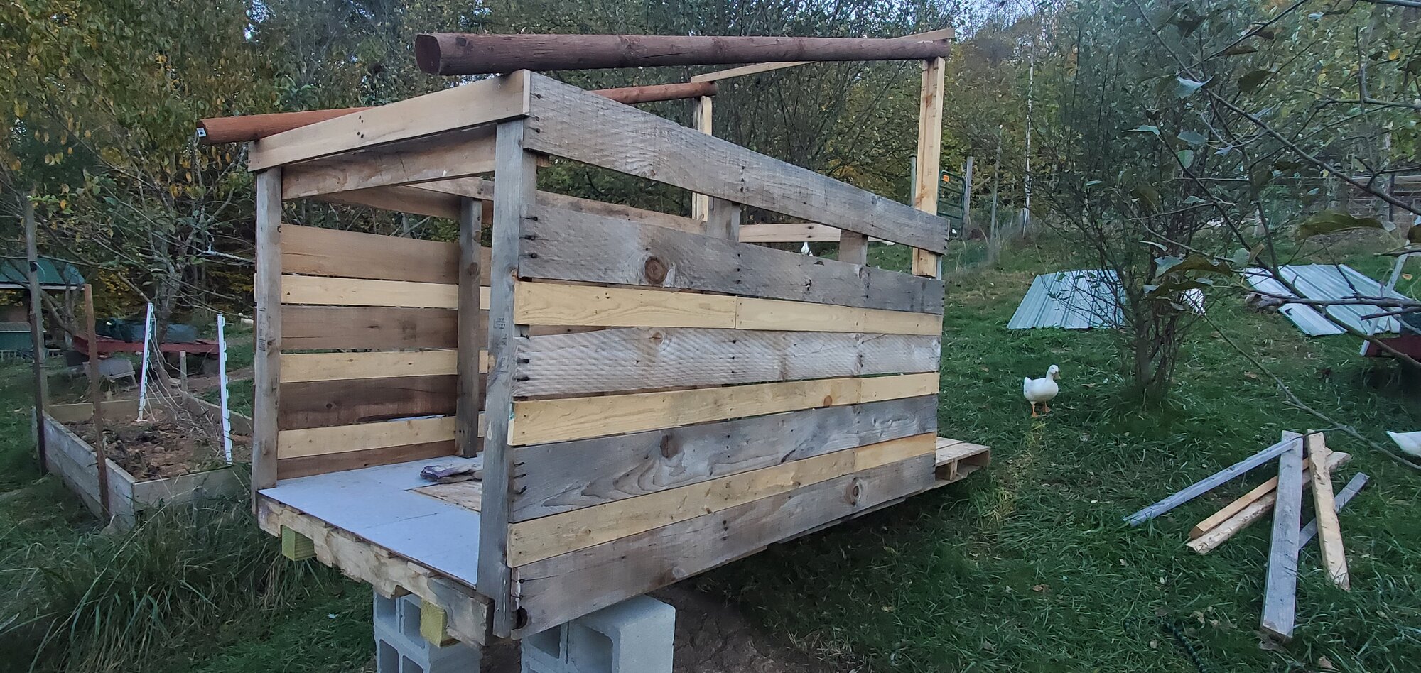 The planned roof slope