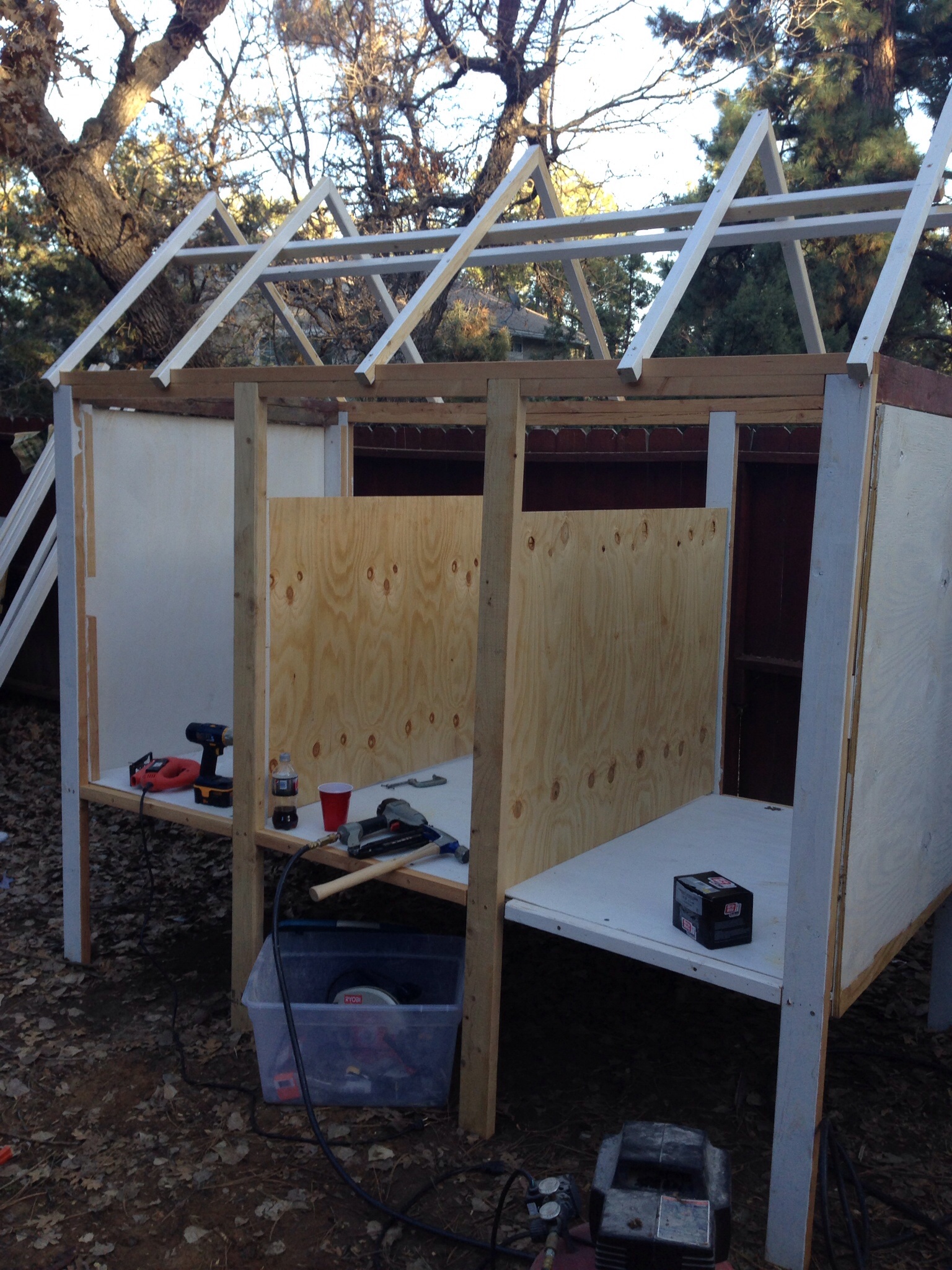 The roof support are done!