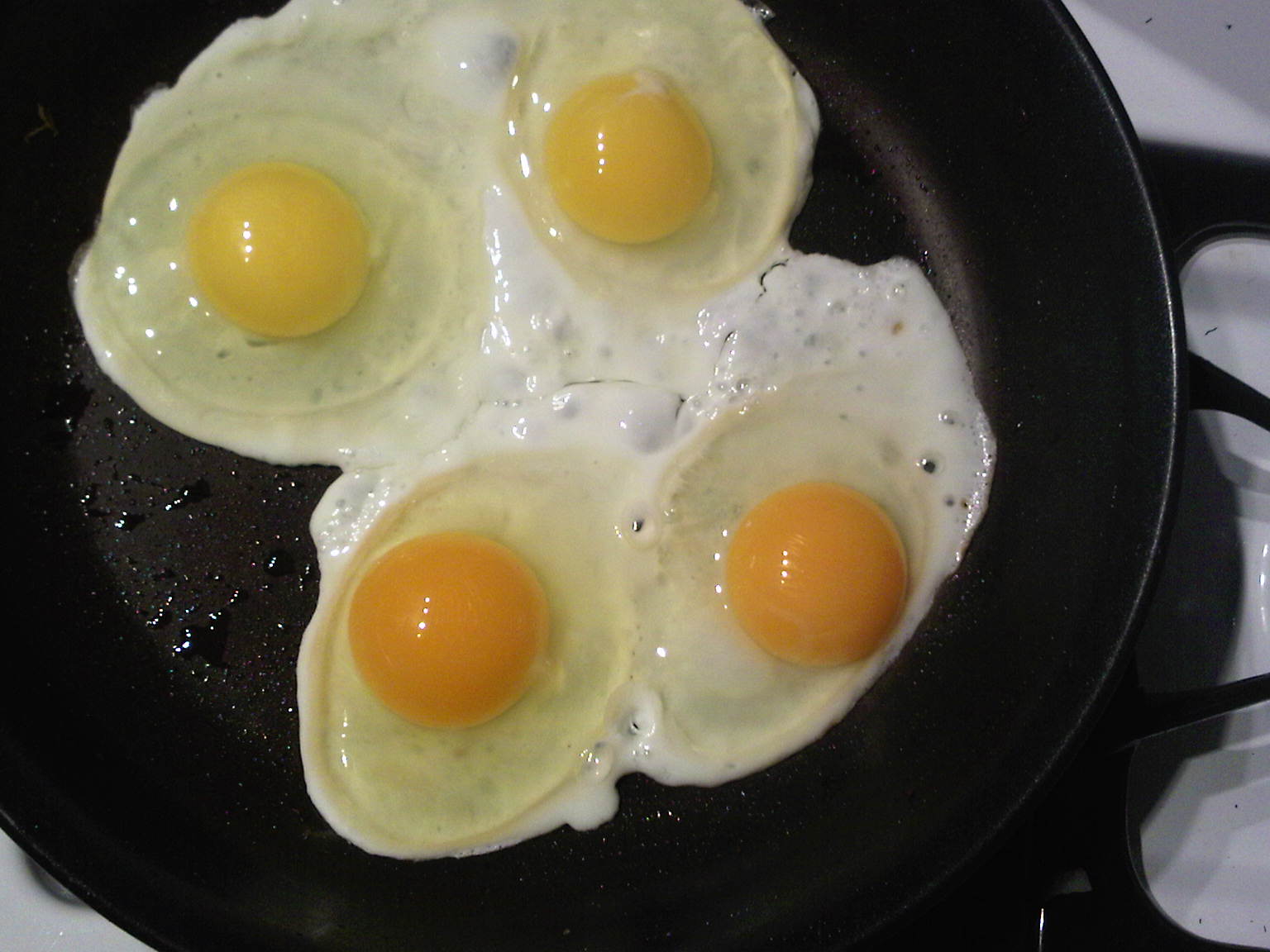 The top eggs are organic, cage free, expensive store bought eggs.  the bottom eggs are organic, cage free, home grown VERY expensive eggs, and worth every penny!