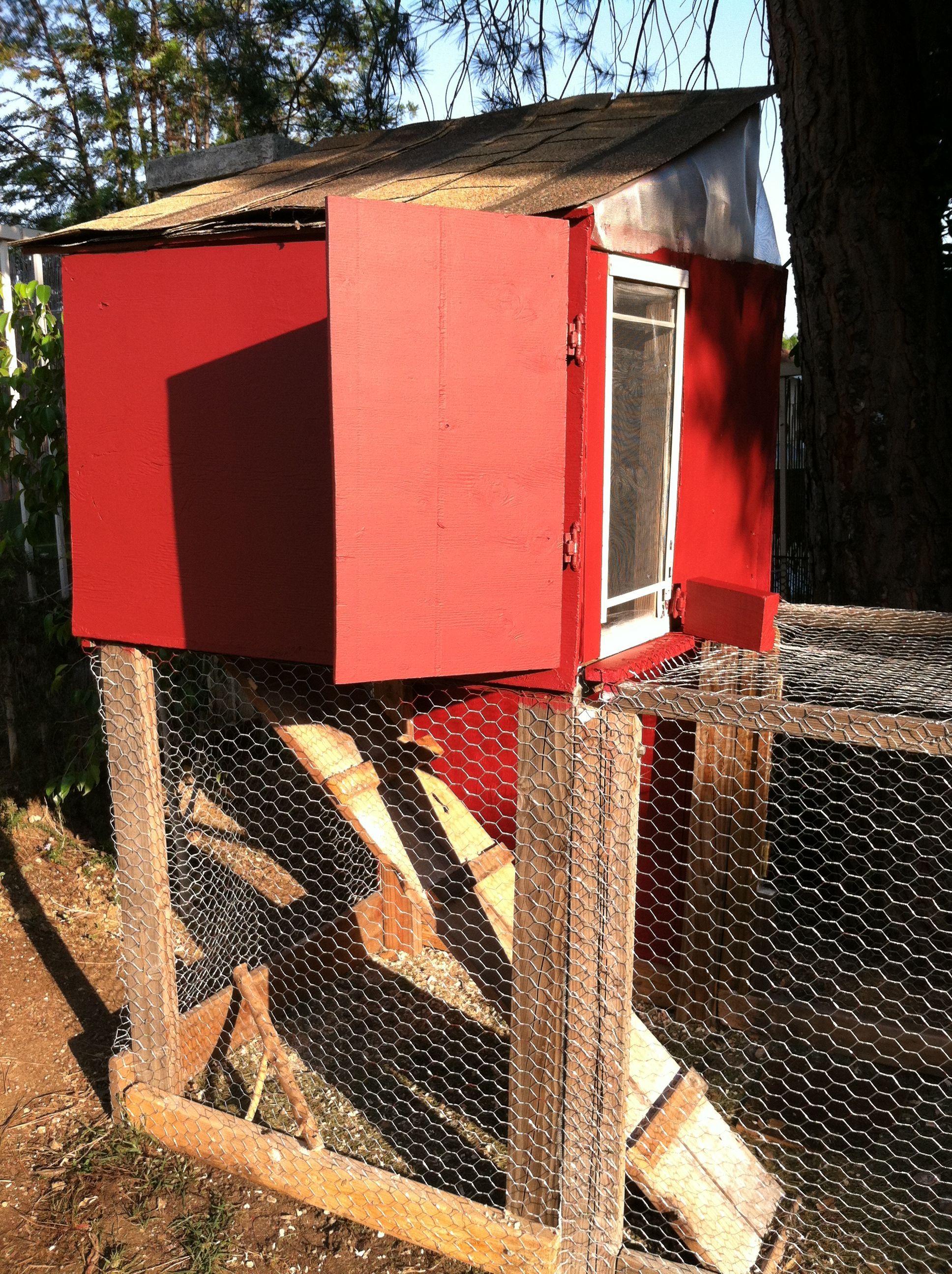 the window can be closed to keep them warm in the winter.
