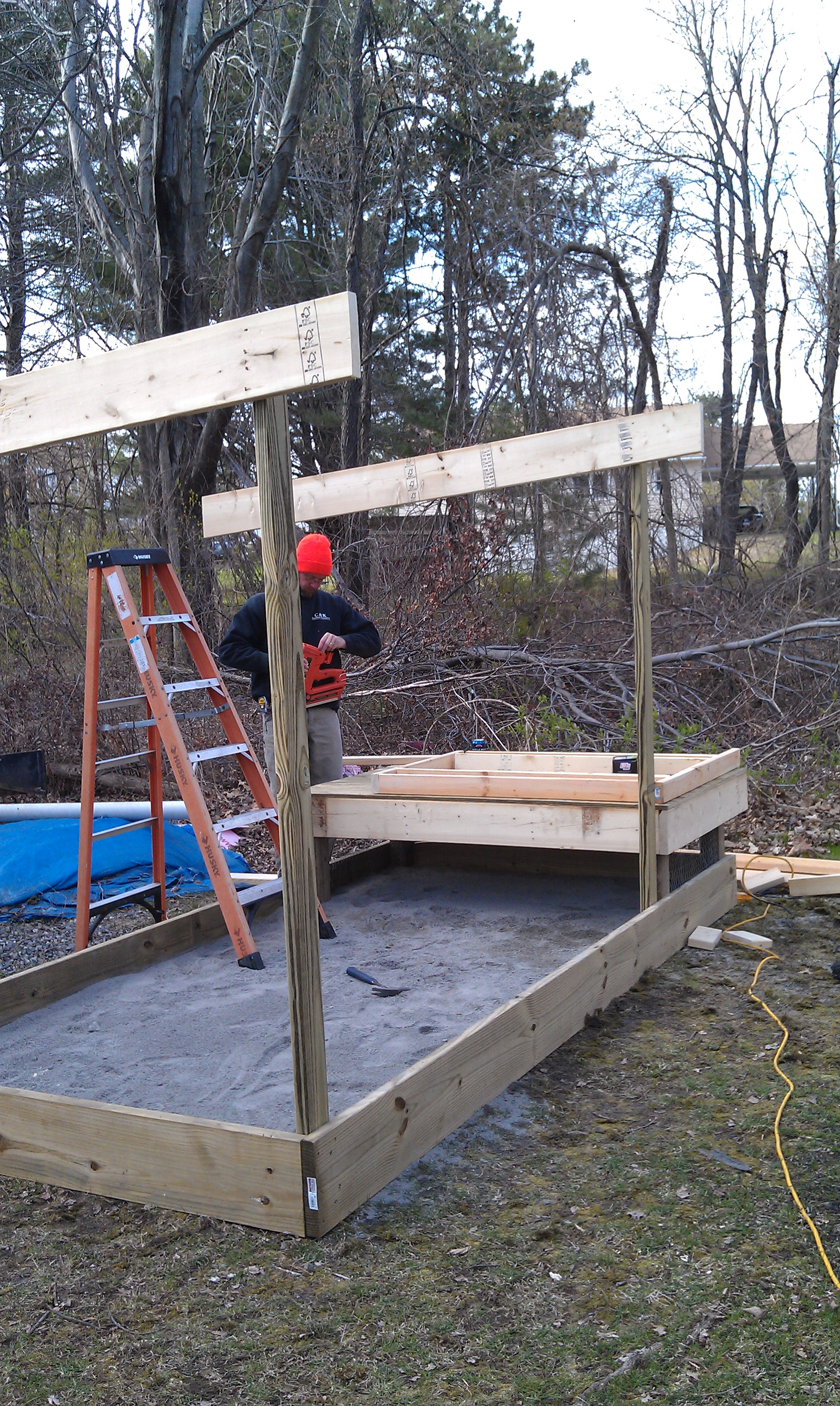 Then started to frame other parts of the chicken coop
