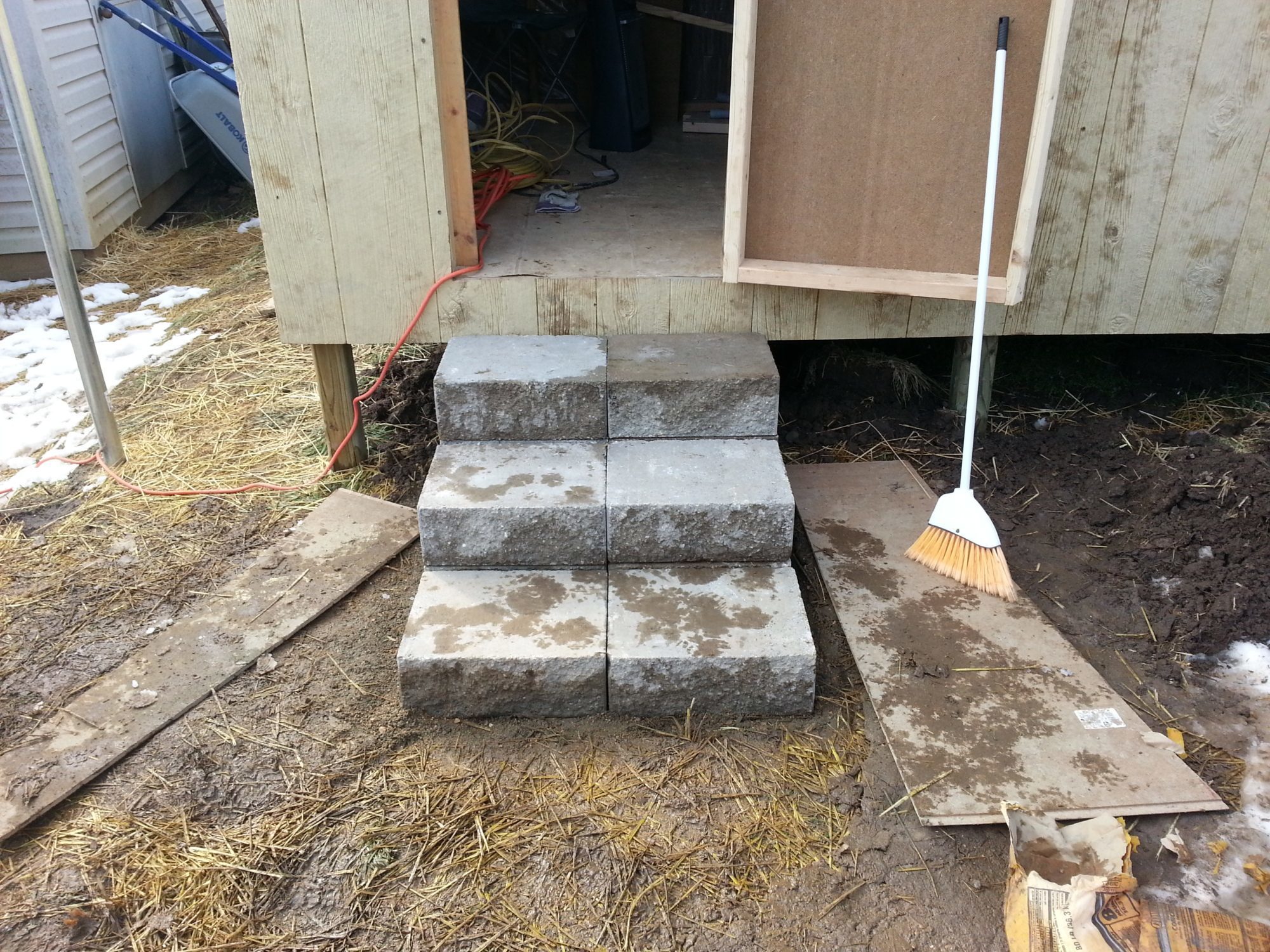 These blocks were 12"x18"x6" and were pretty heavy.