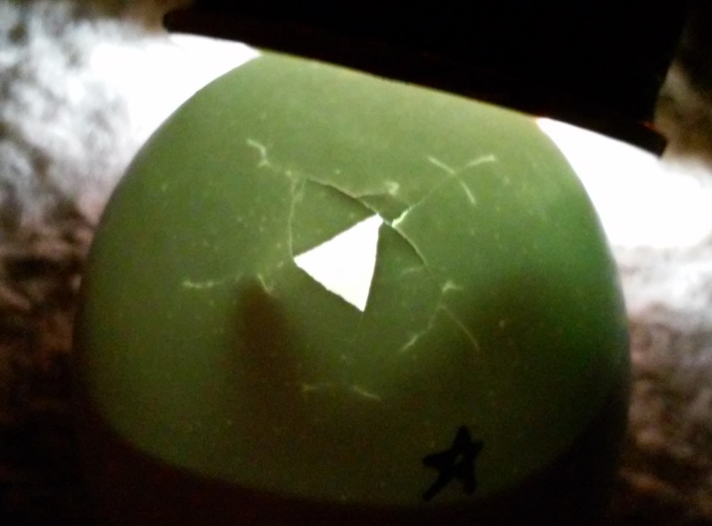 This chick must have seen the star shape that I drew on the predicted side... 
It pipped out 5 a point area with a Triangle in the center!!