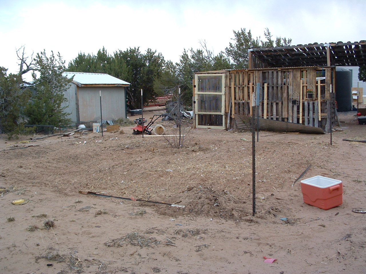 This is before I put up the fencing around the garden area.