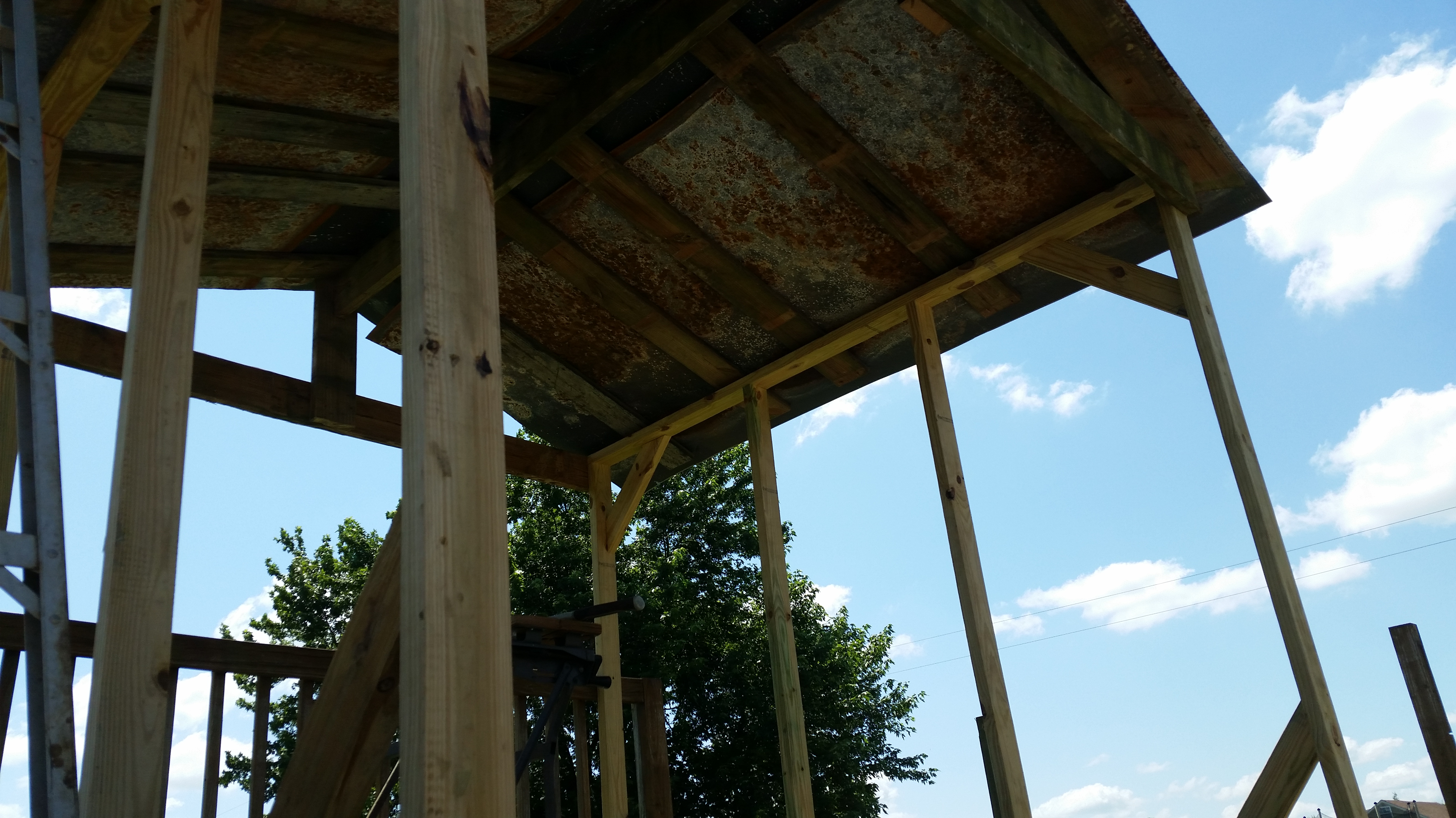 This is framed walls and roof of new coop