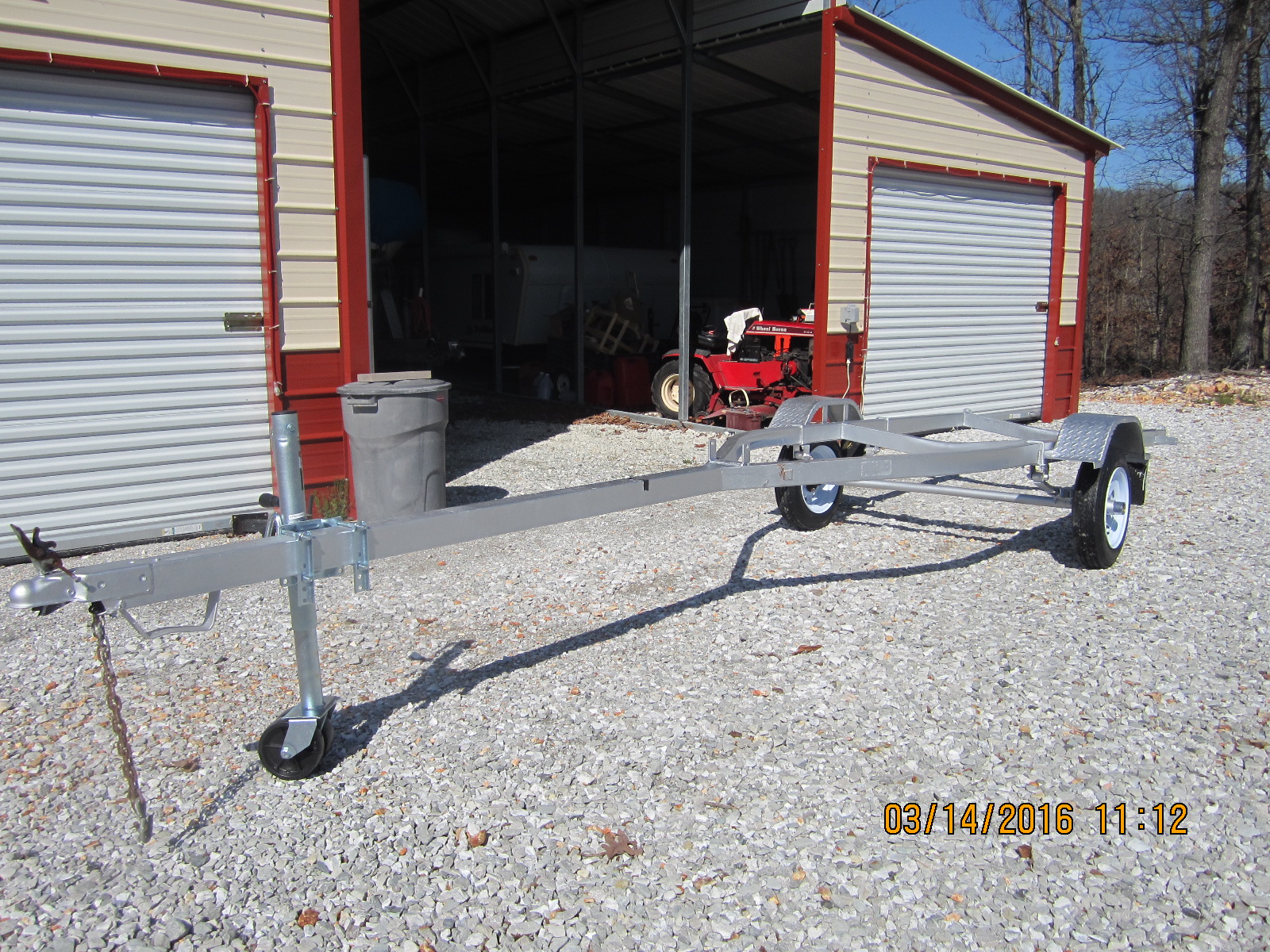 This is how I constructed my "Coop on Wheels". I stated with a used boat trailer and stripped it and painted it with aluminum paint. I also put on new rims and tires.