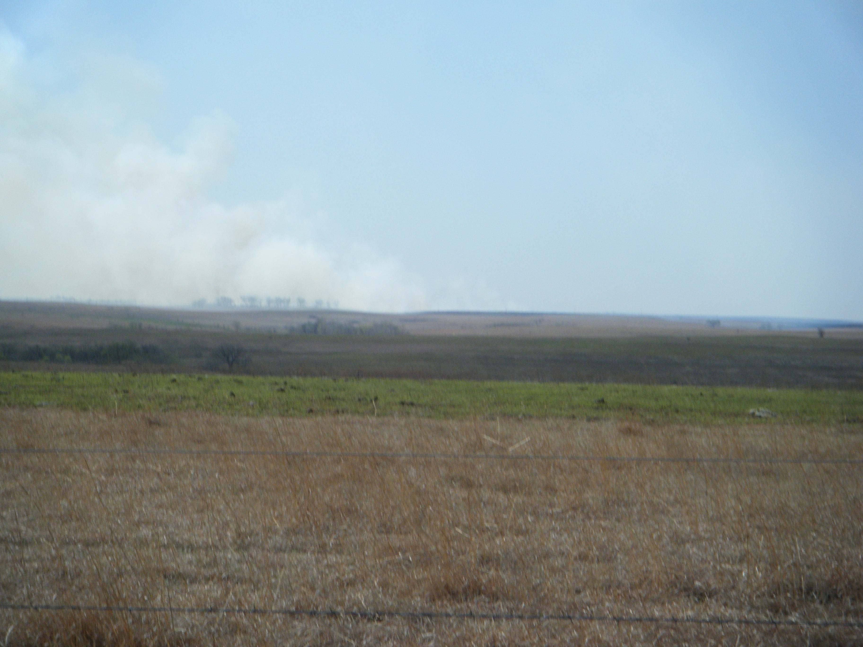 This is my grandparents ranch.  One of the neighbors was burning his pasture that day.