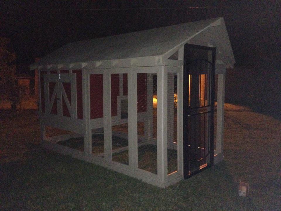 This is the coop my husband made before the shingles were on.