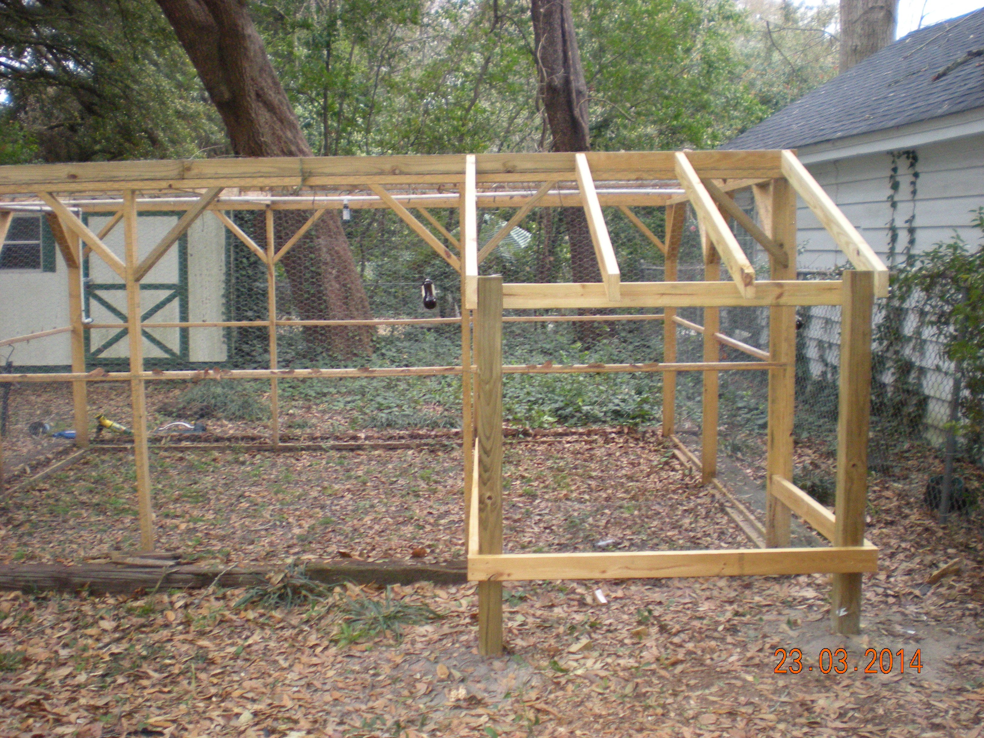 This is the girls run, the coop was just being built at the time