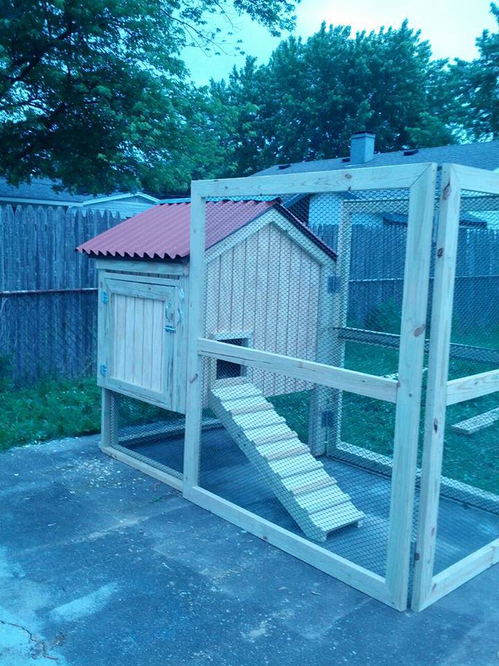 * This is the Hen Mansion that "Hen Daddy" built for our girls