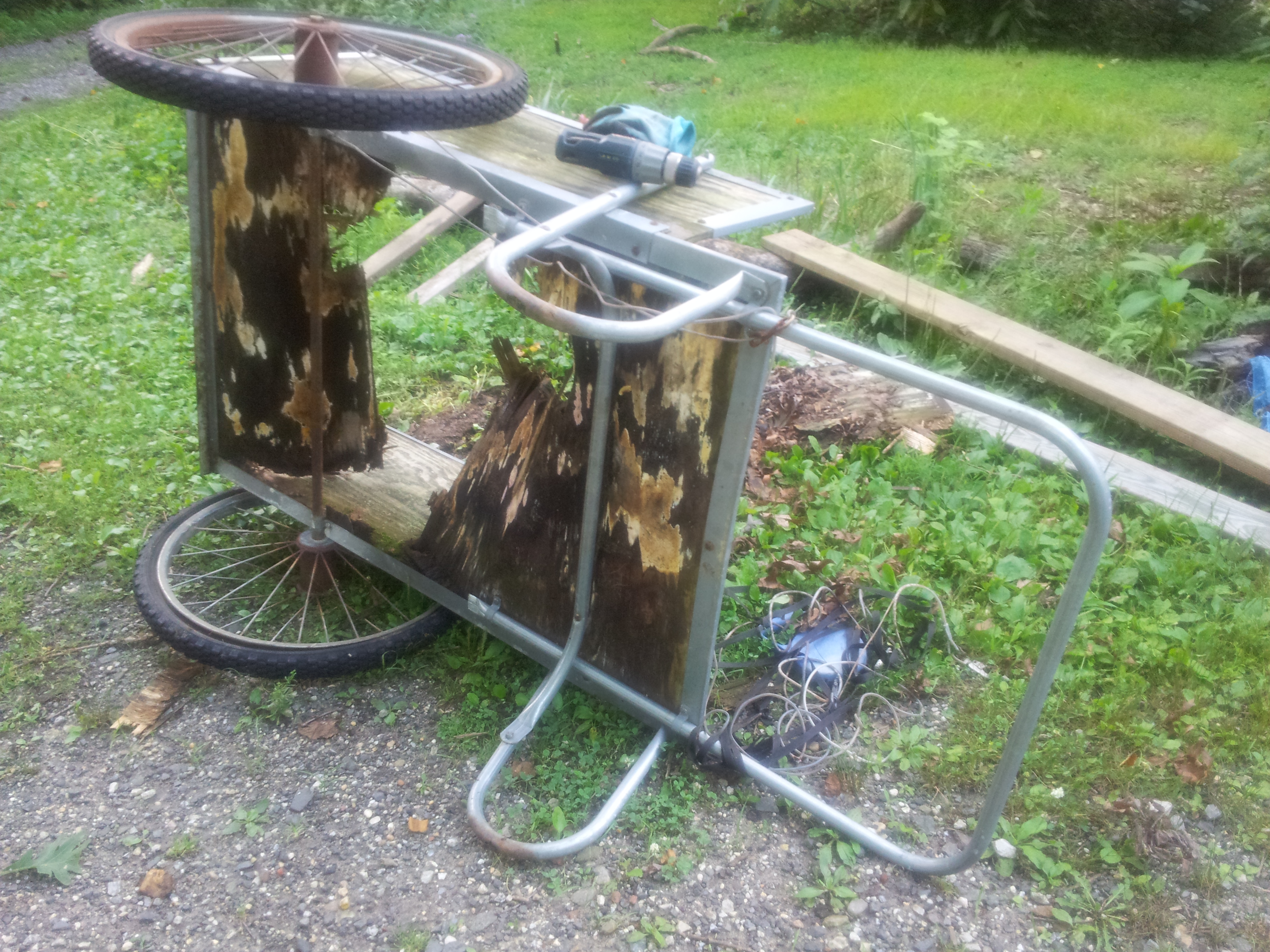 this is the starting point for my new tractor coop.