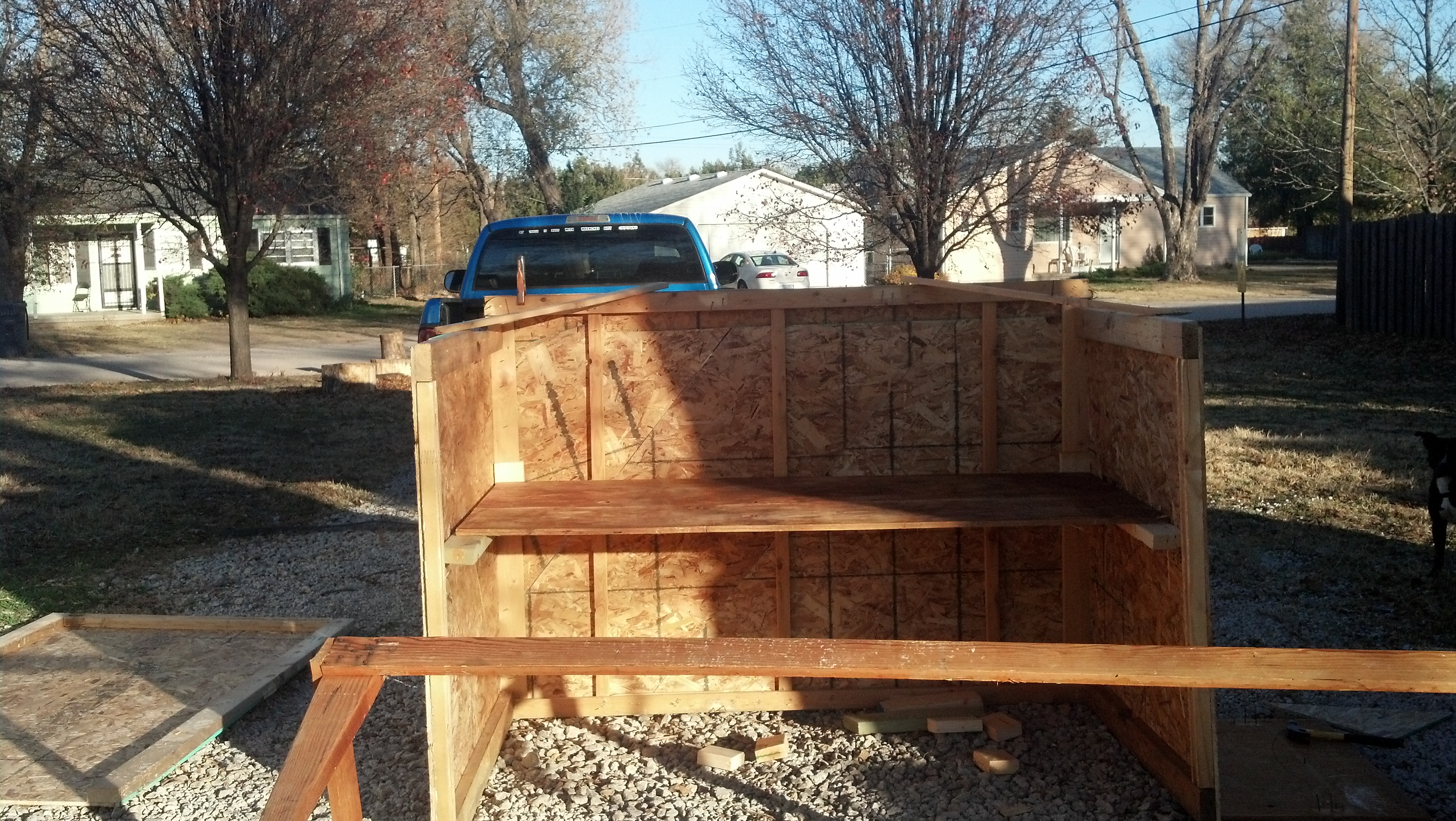This was the start of what would be my first chicken coop o had ever built