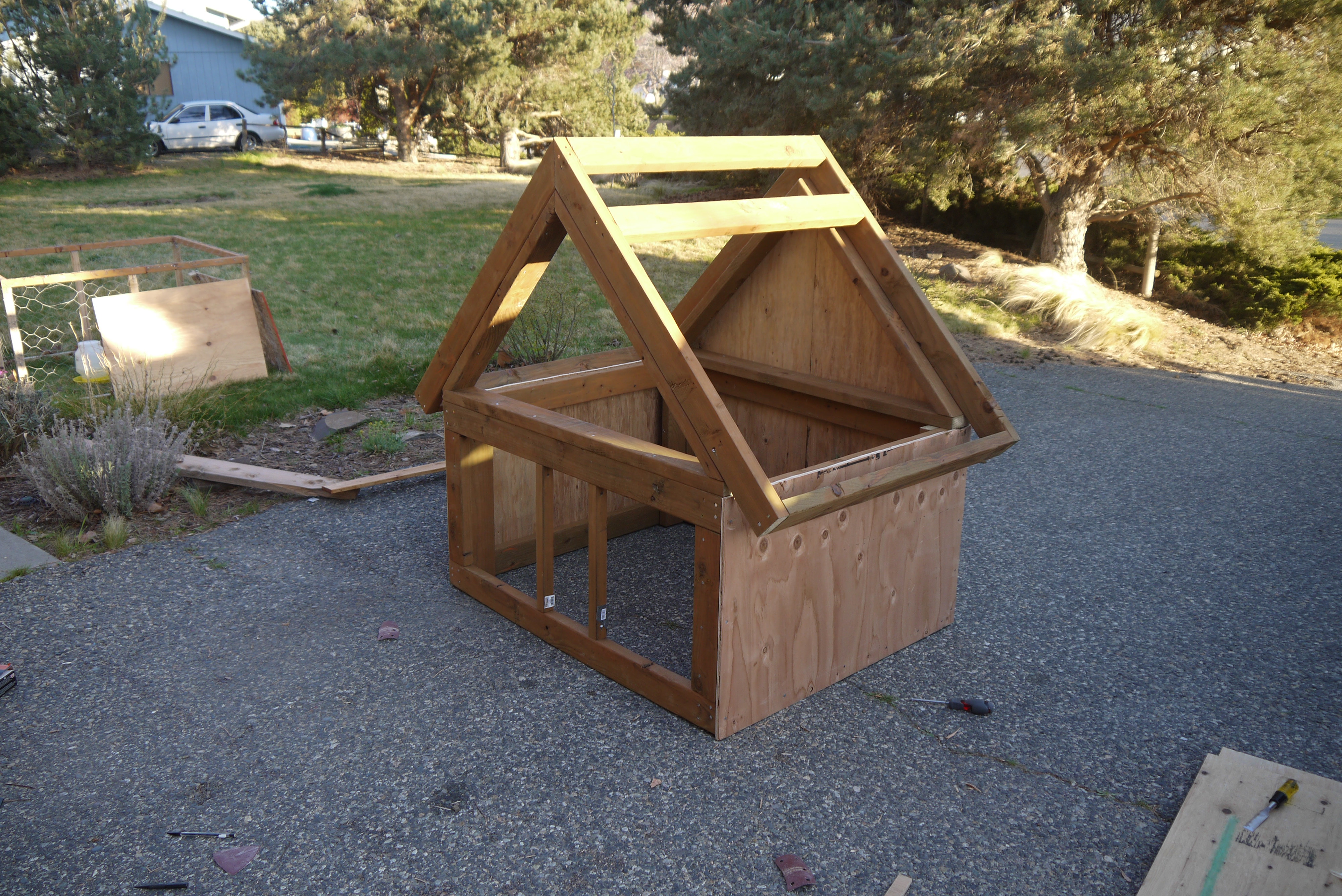 Time to put up the 3/4 inch pine backer board.