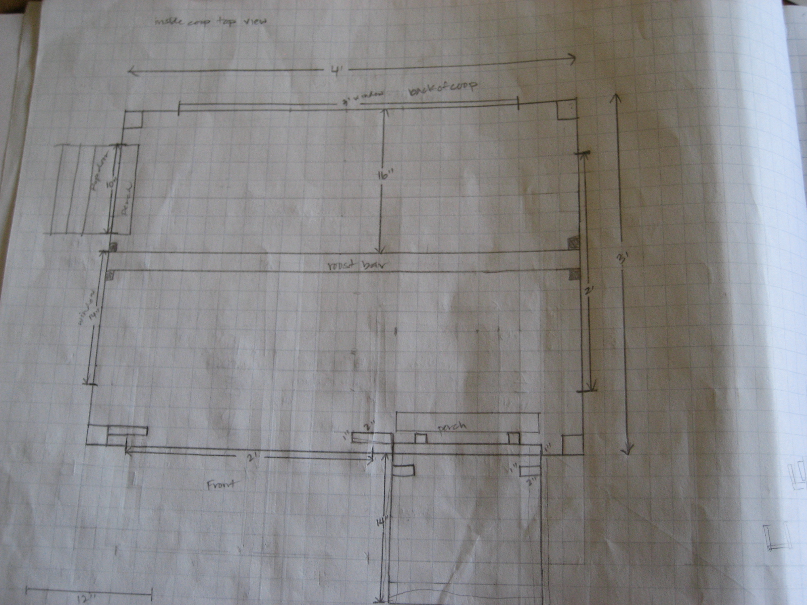 Top view inside coop