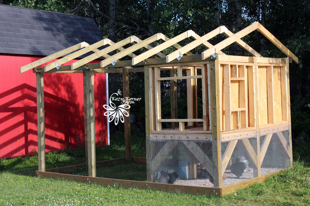 Trusses caused a lot of fusses!  My first shot at building a roof!