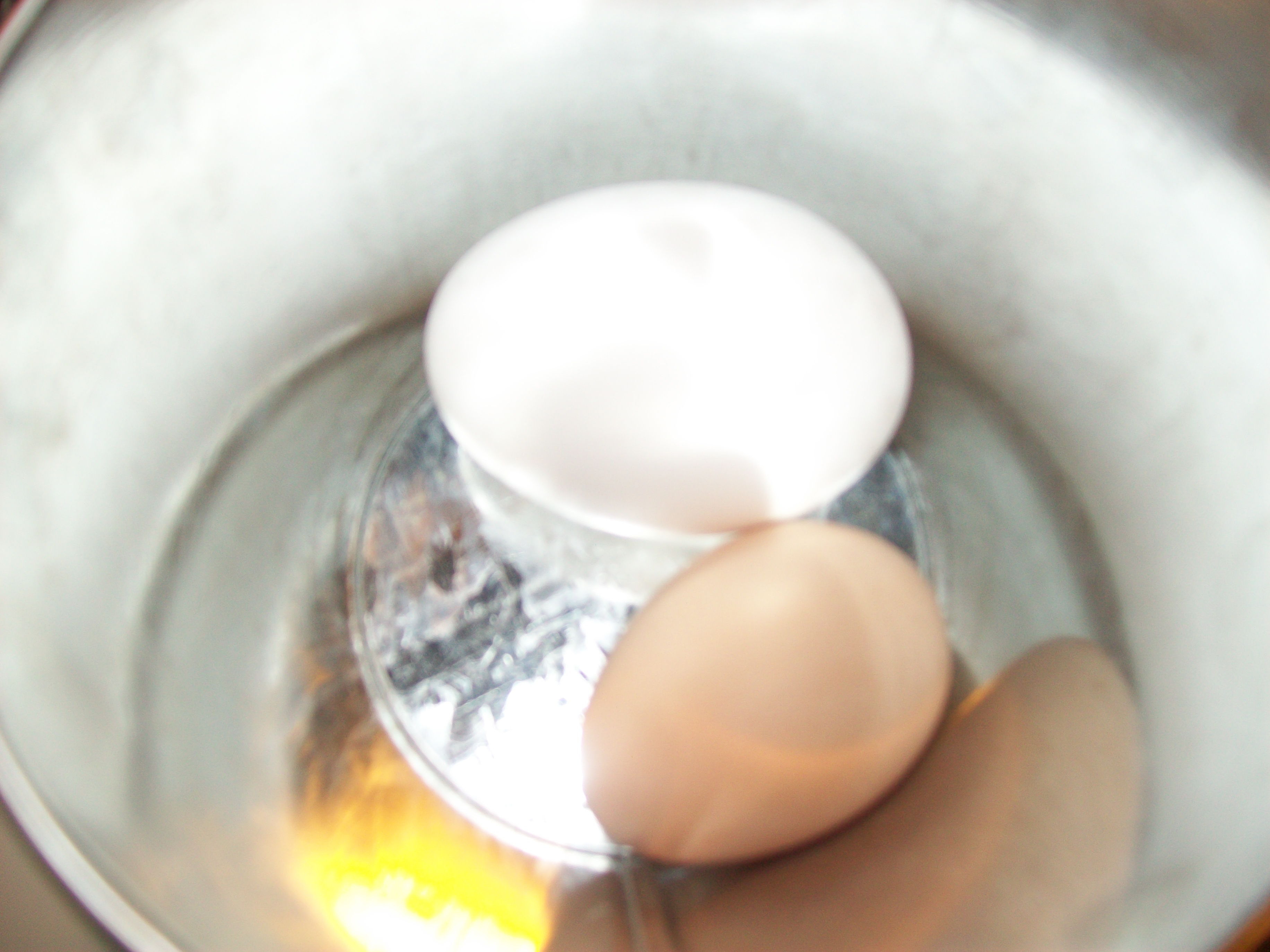 Trying to show the 'home' egg compared to a store bought one