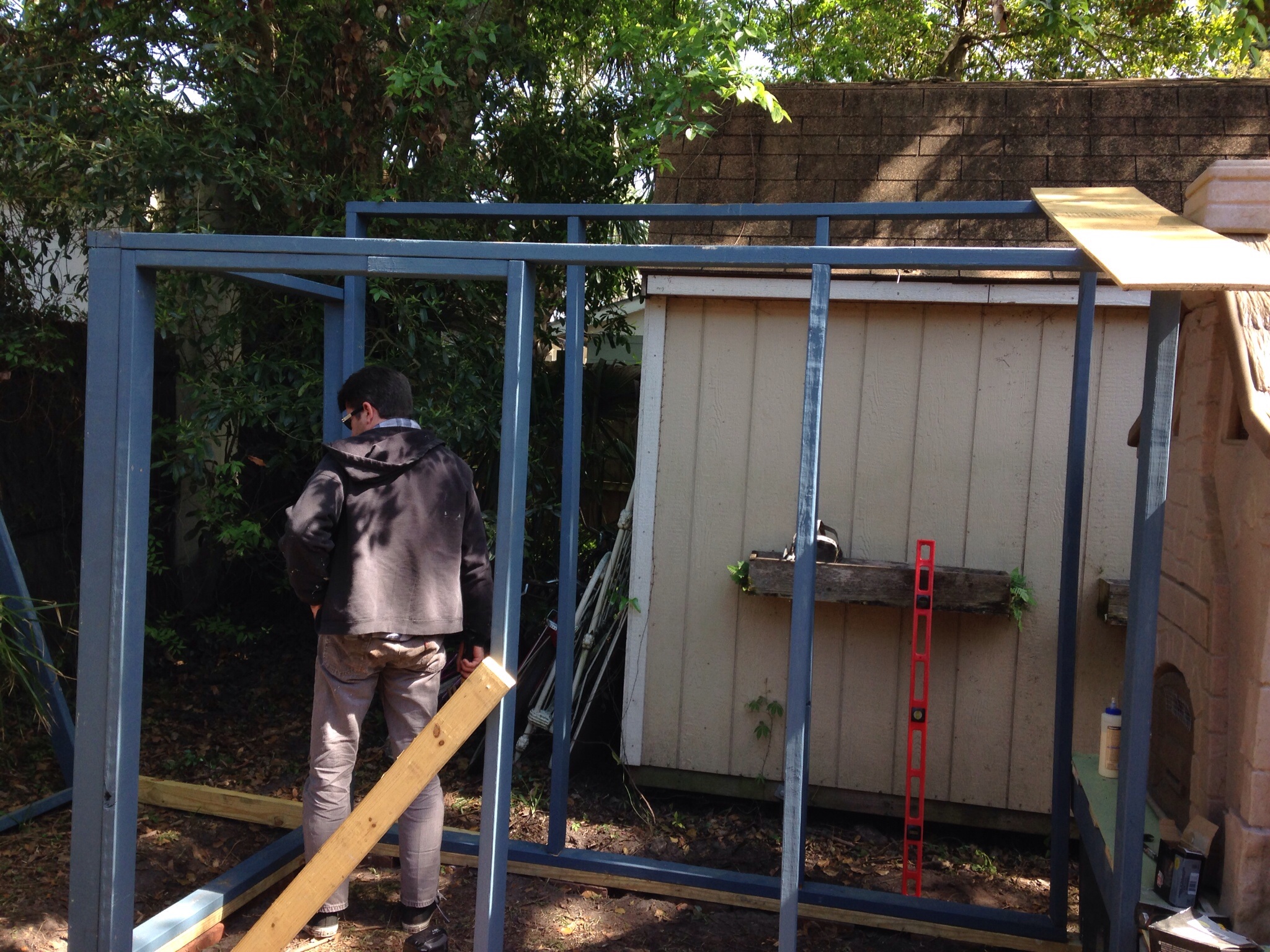Up go the run walls.