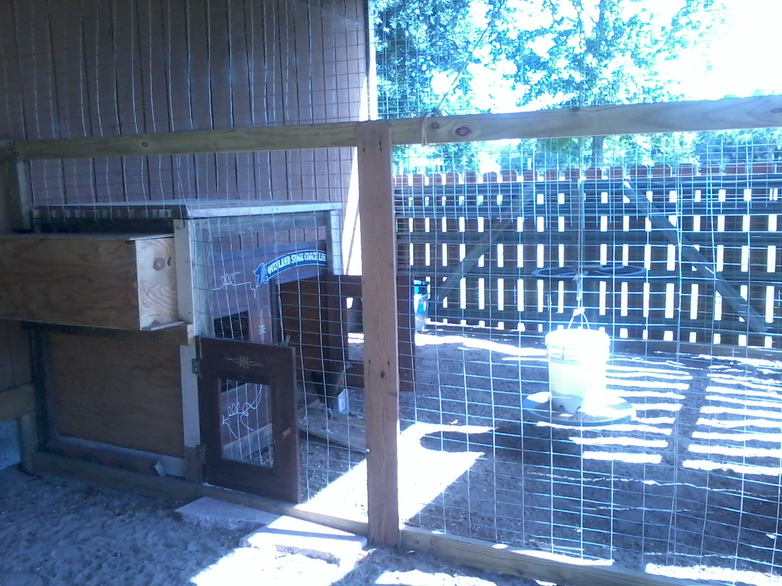 Used half of an old boat shed for the coop and run