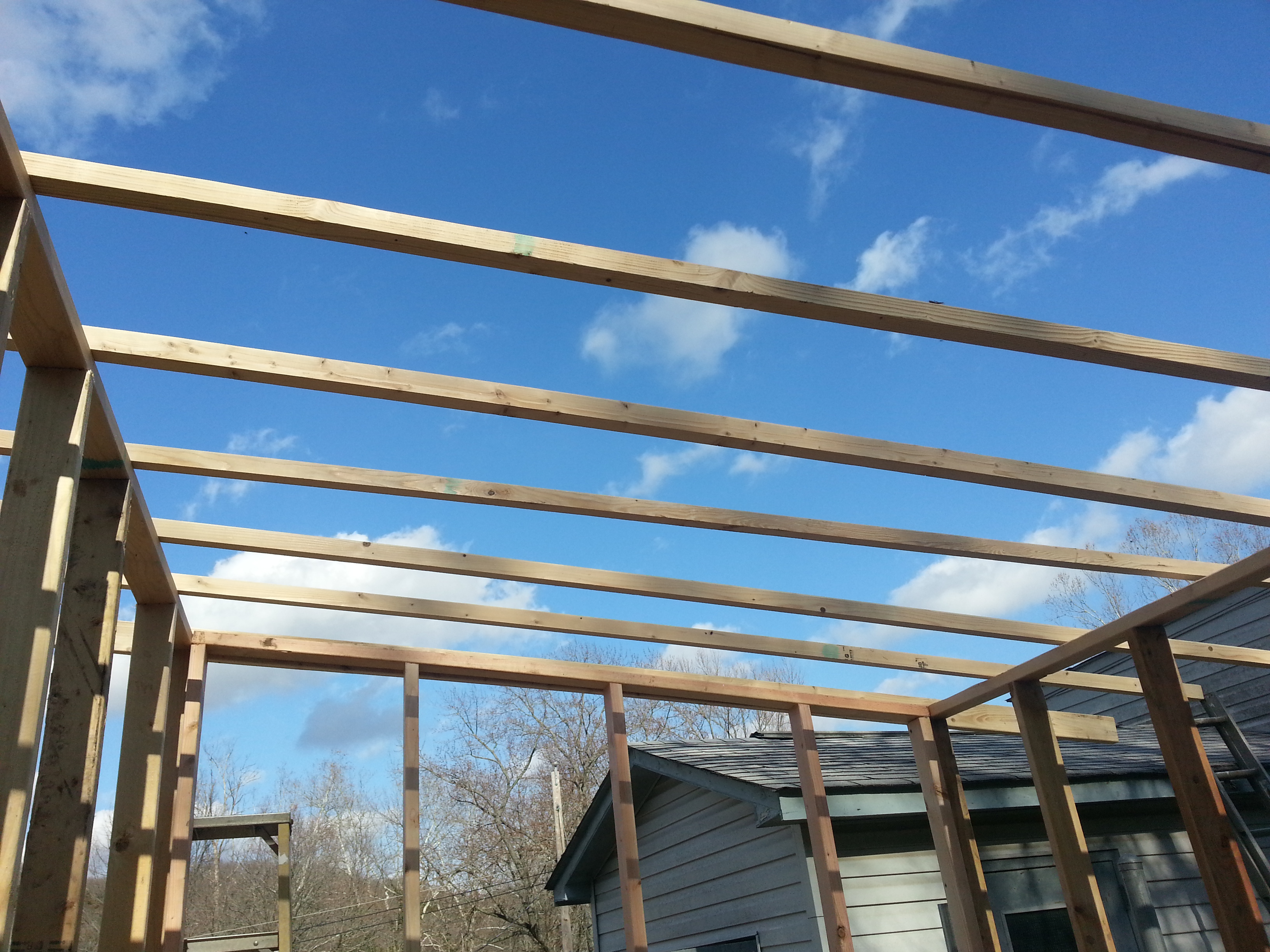 Using 2x4's that were 12' took a table saw and ripped them down the center.