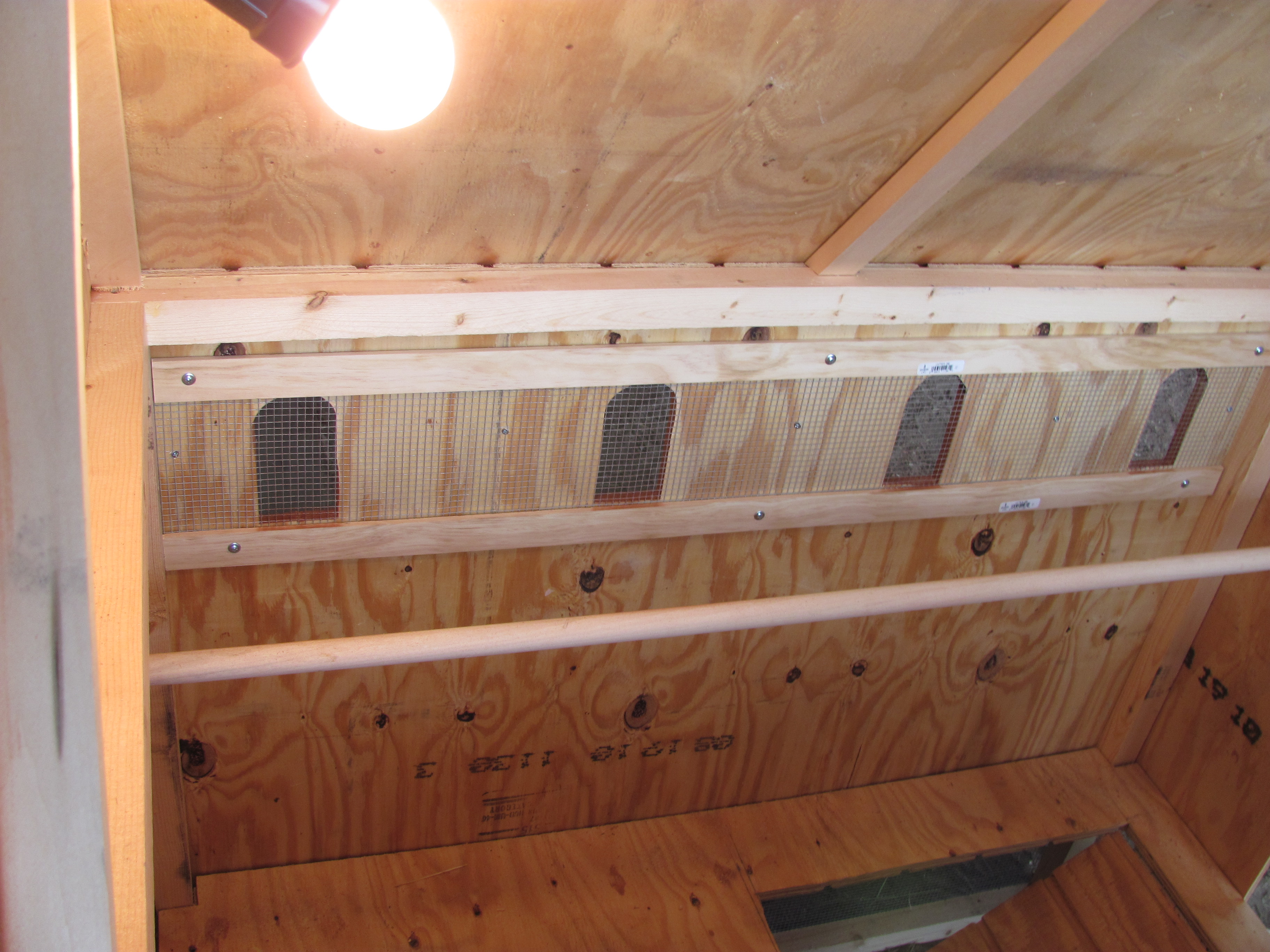 Varmint proof chick house.