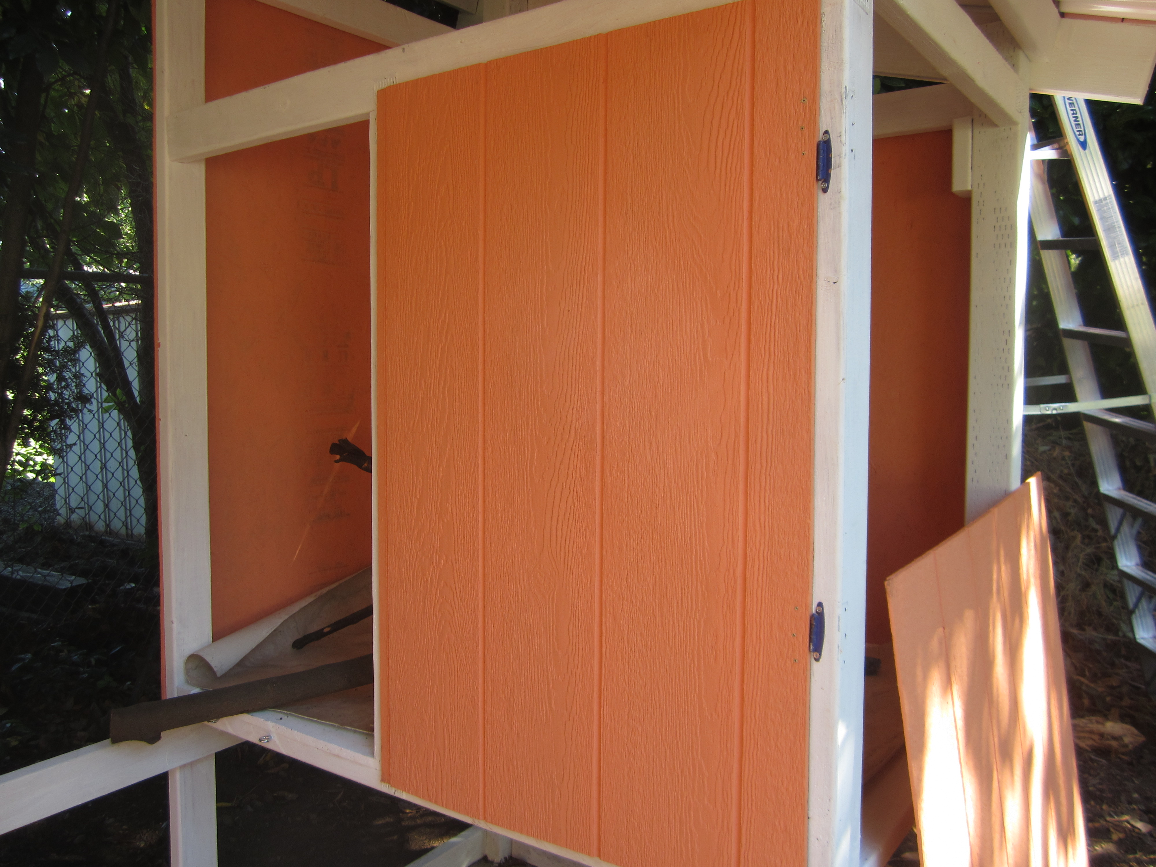 Walling in the roost. We have two inner doors that open