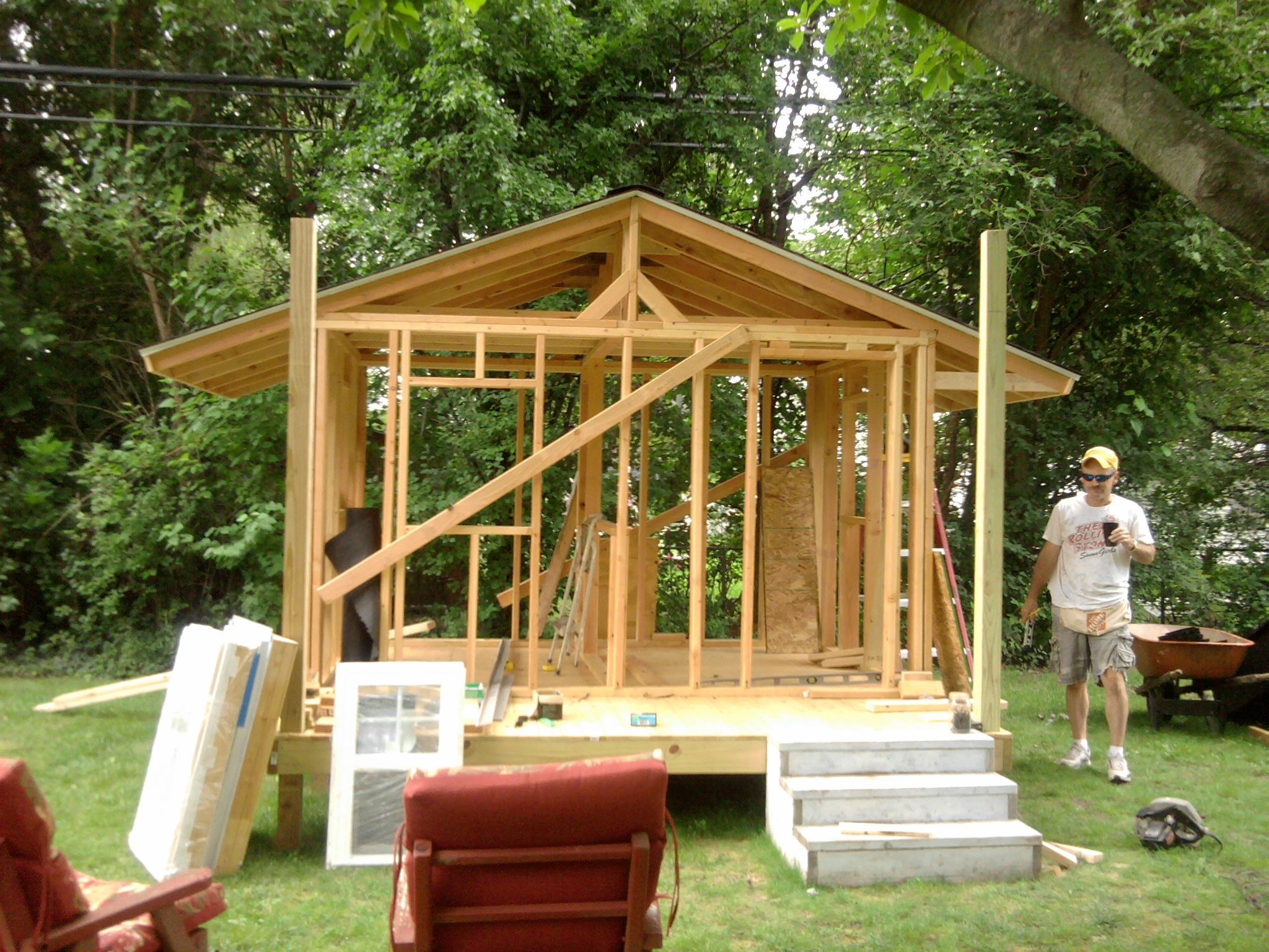 Walls now up with roof